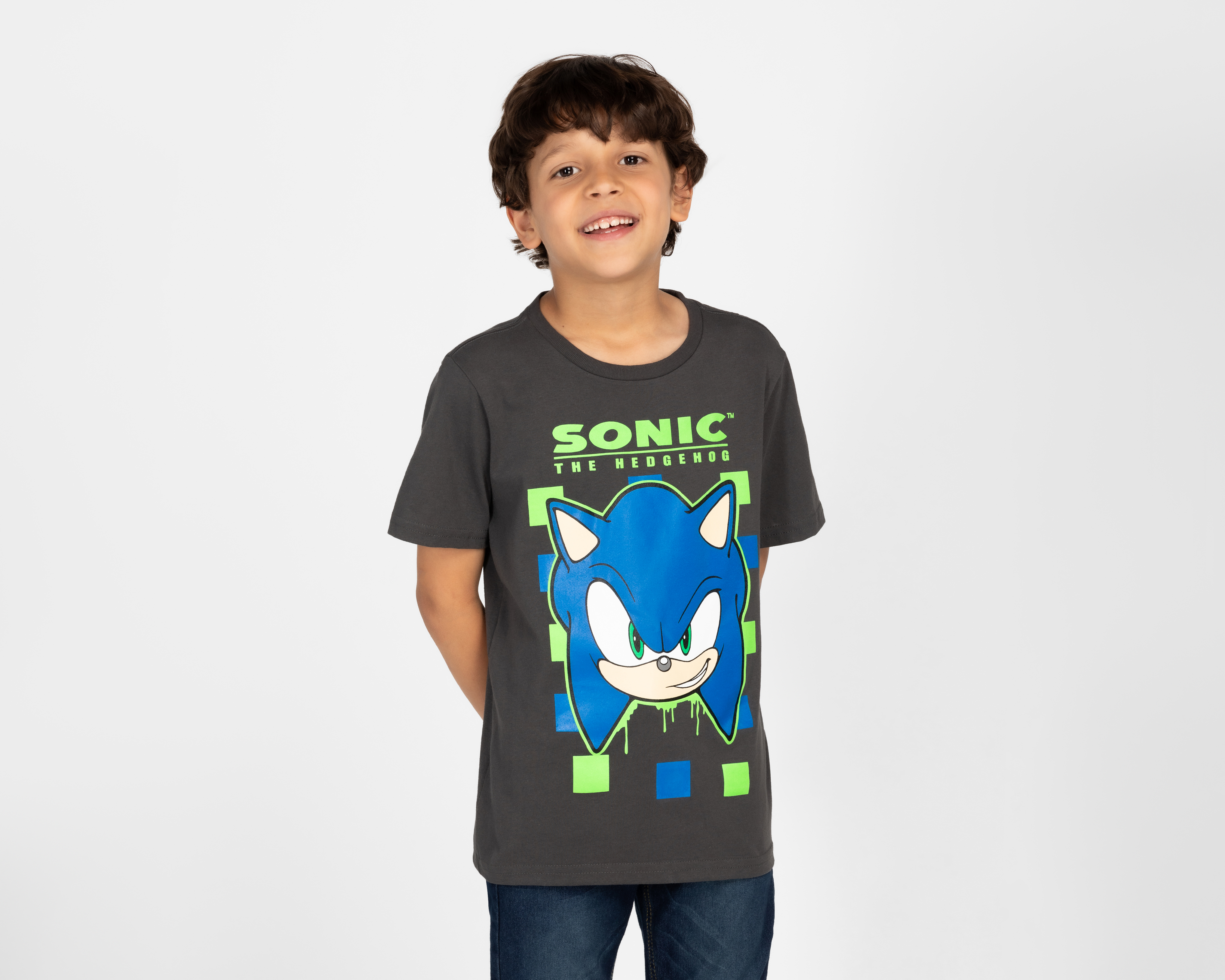 Foto 2 pulgar | Foto 1 | Playera Sonic Manga Corta Estampada para Niño