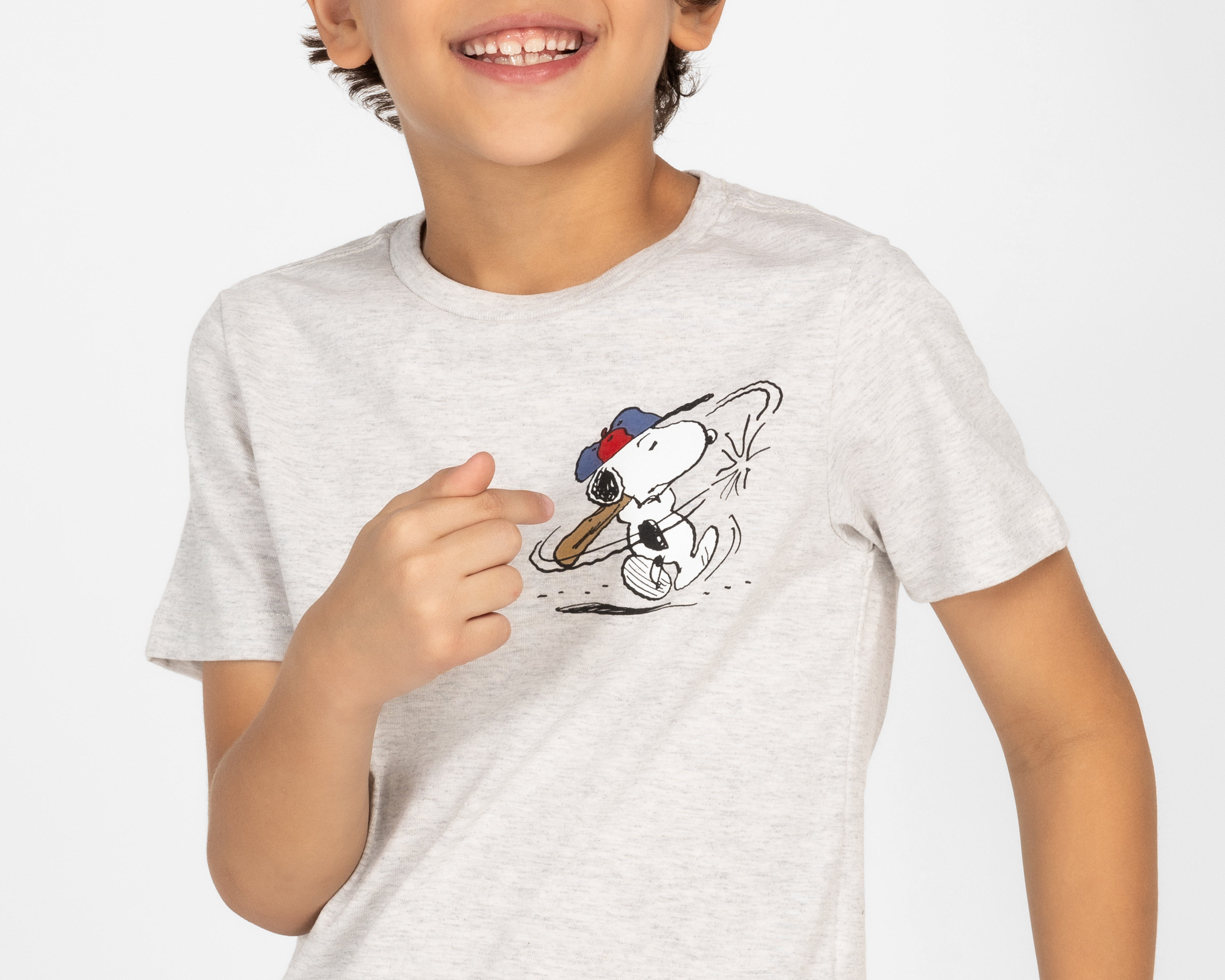Foto 4 pulgar | Foto 3 | Playera Peanuts Manga Corta Estampada para Niño
