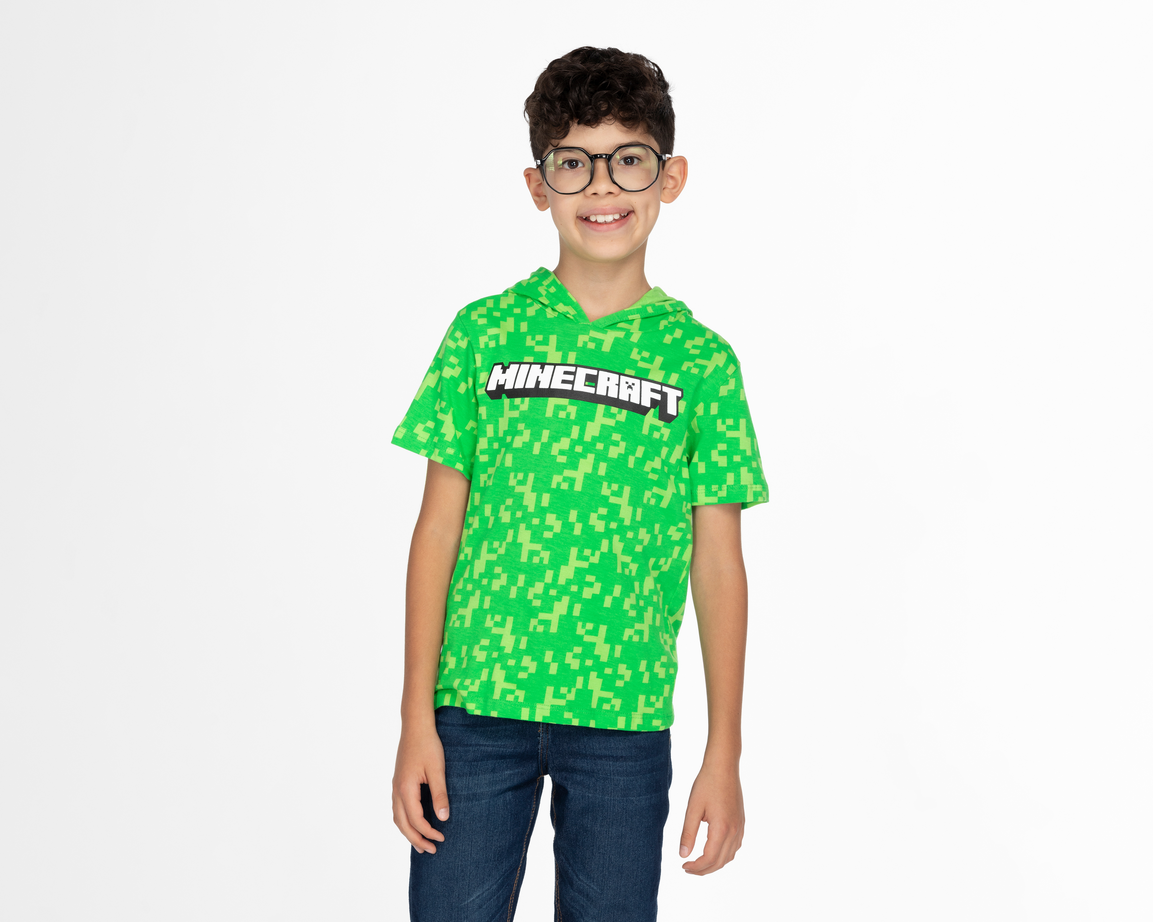Foto 2 pulgar | Foto 1 | Playera Minecraft Manga Corta para Niño