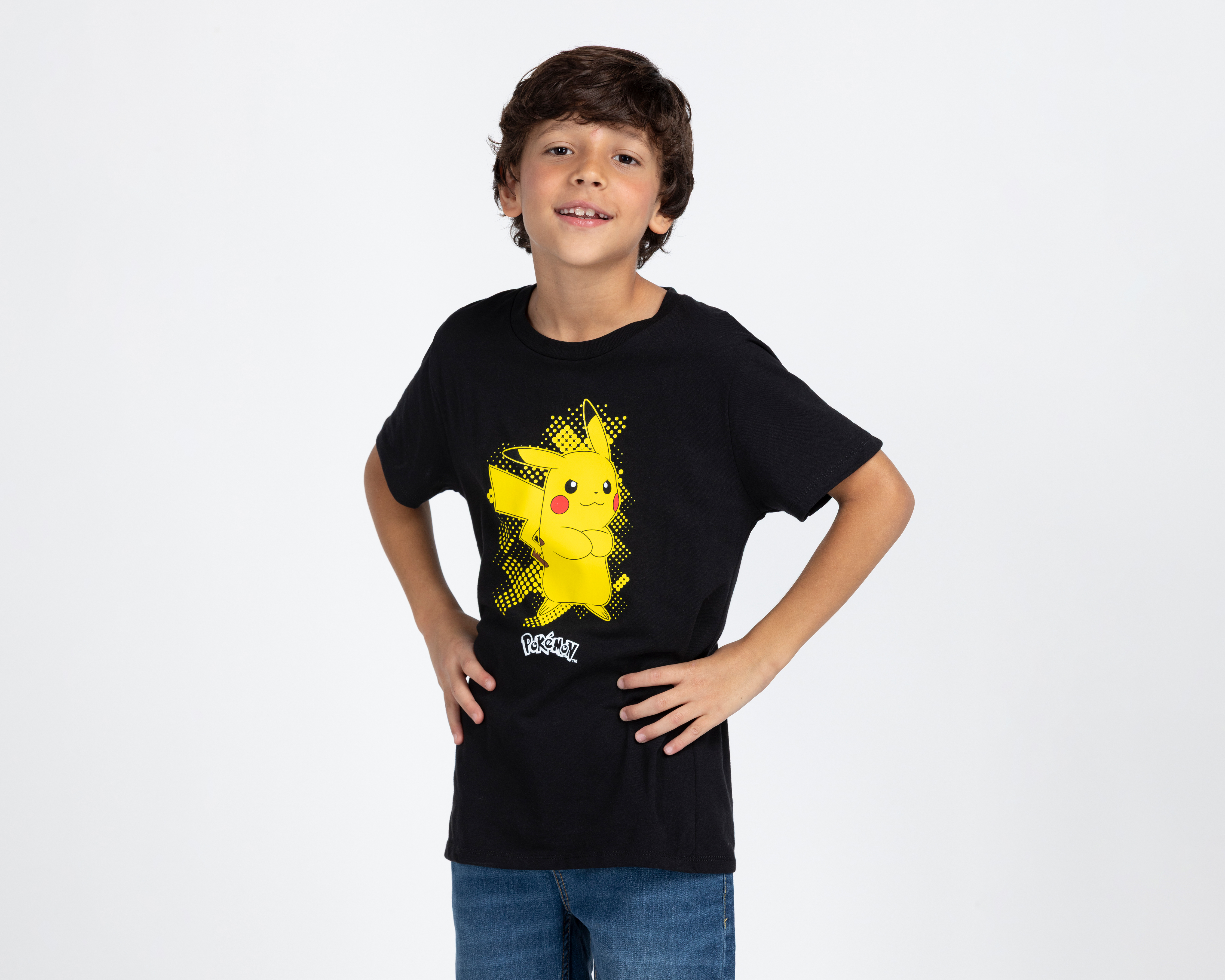 Foto 1 | Foto 1 | Playera de Cuello Redondo Negra Pokémon para Niño