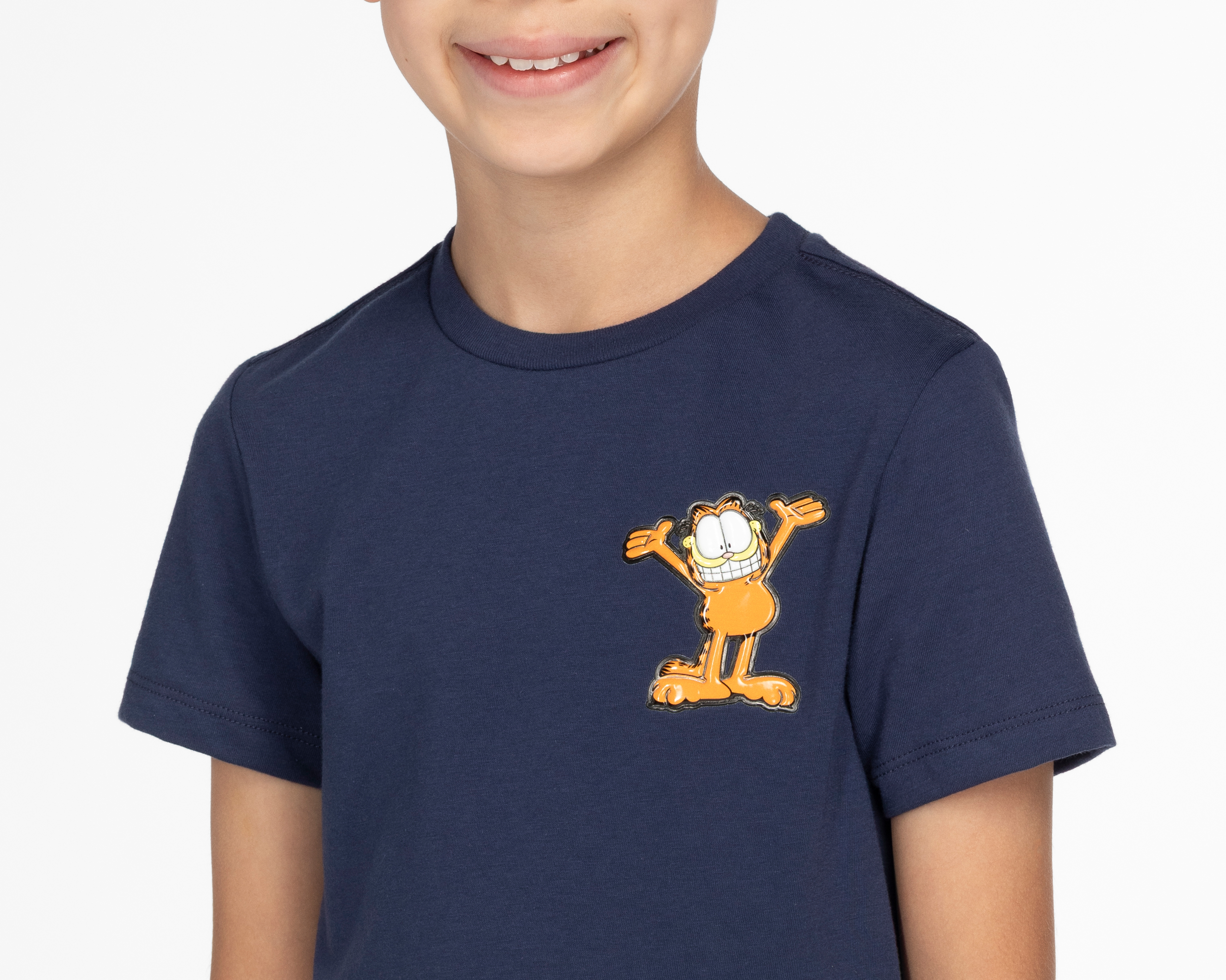 Foto 3 | Foto 3 | Playera Garfield Manga Corta con Estampado para Niño