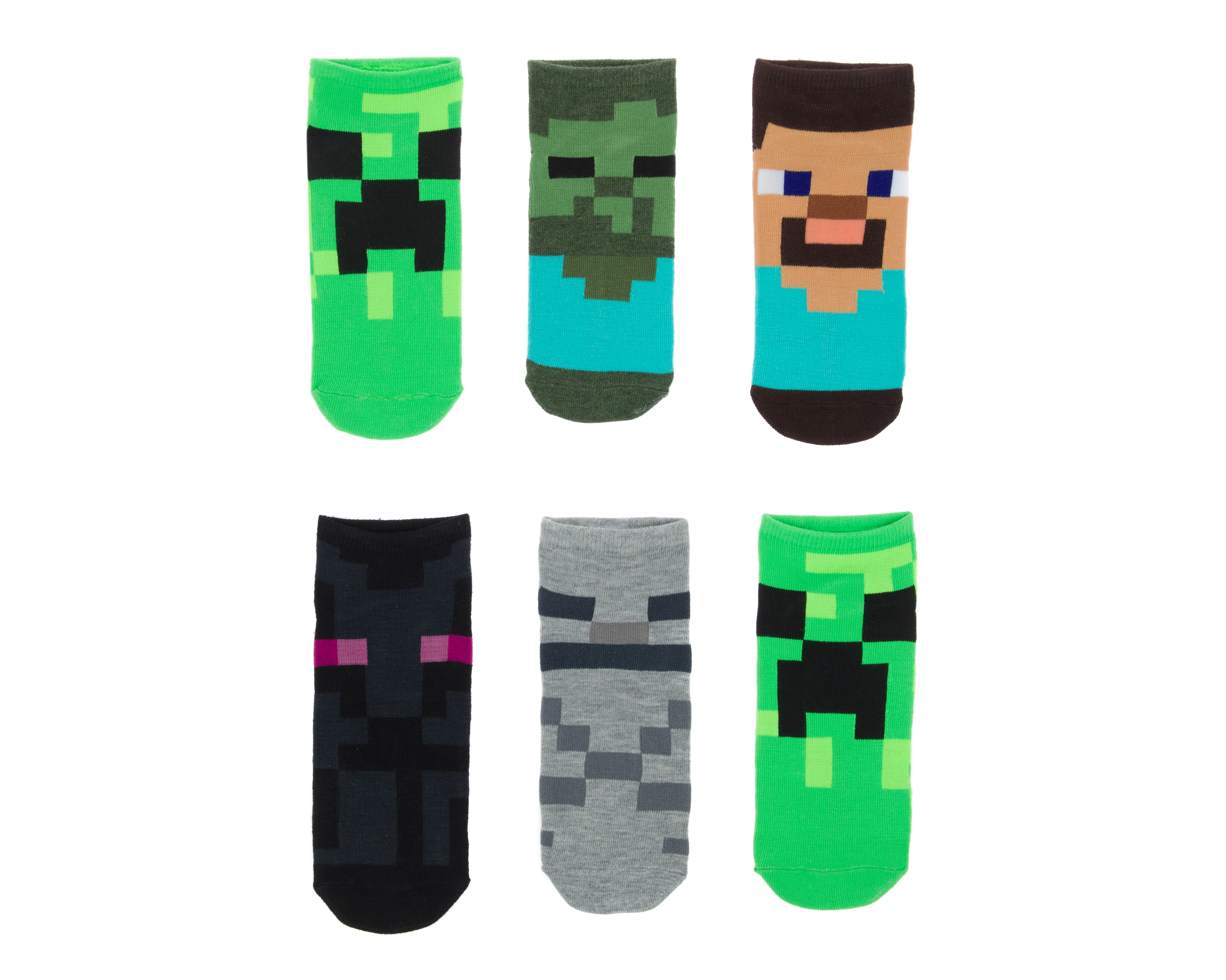 Foto 2 pulgar | Foto 1 | Calcetas Largas Minecraft para Niño 6 Pares