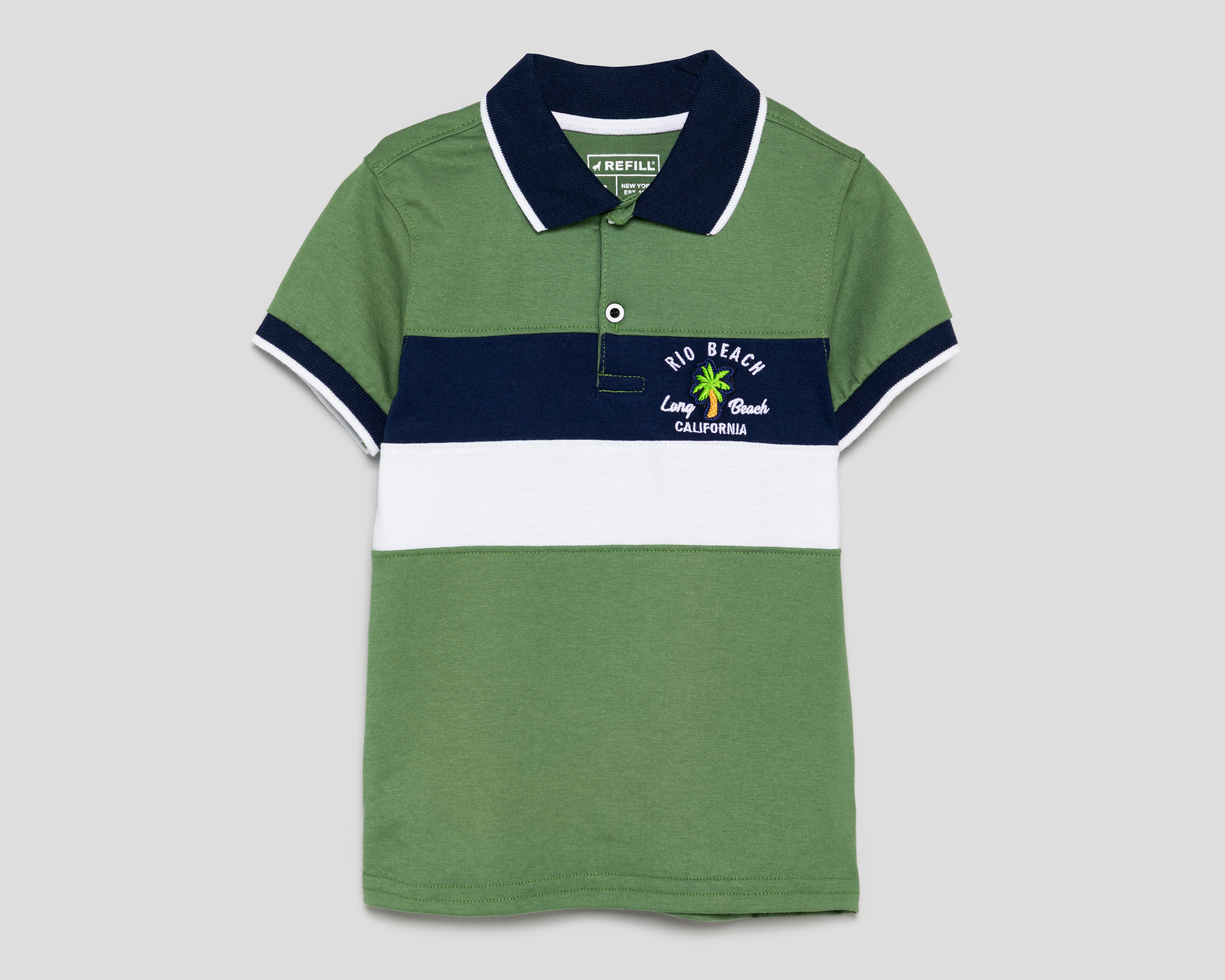 Playera Polo Refill Verde para Niño