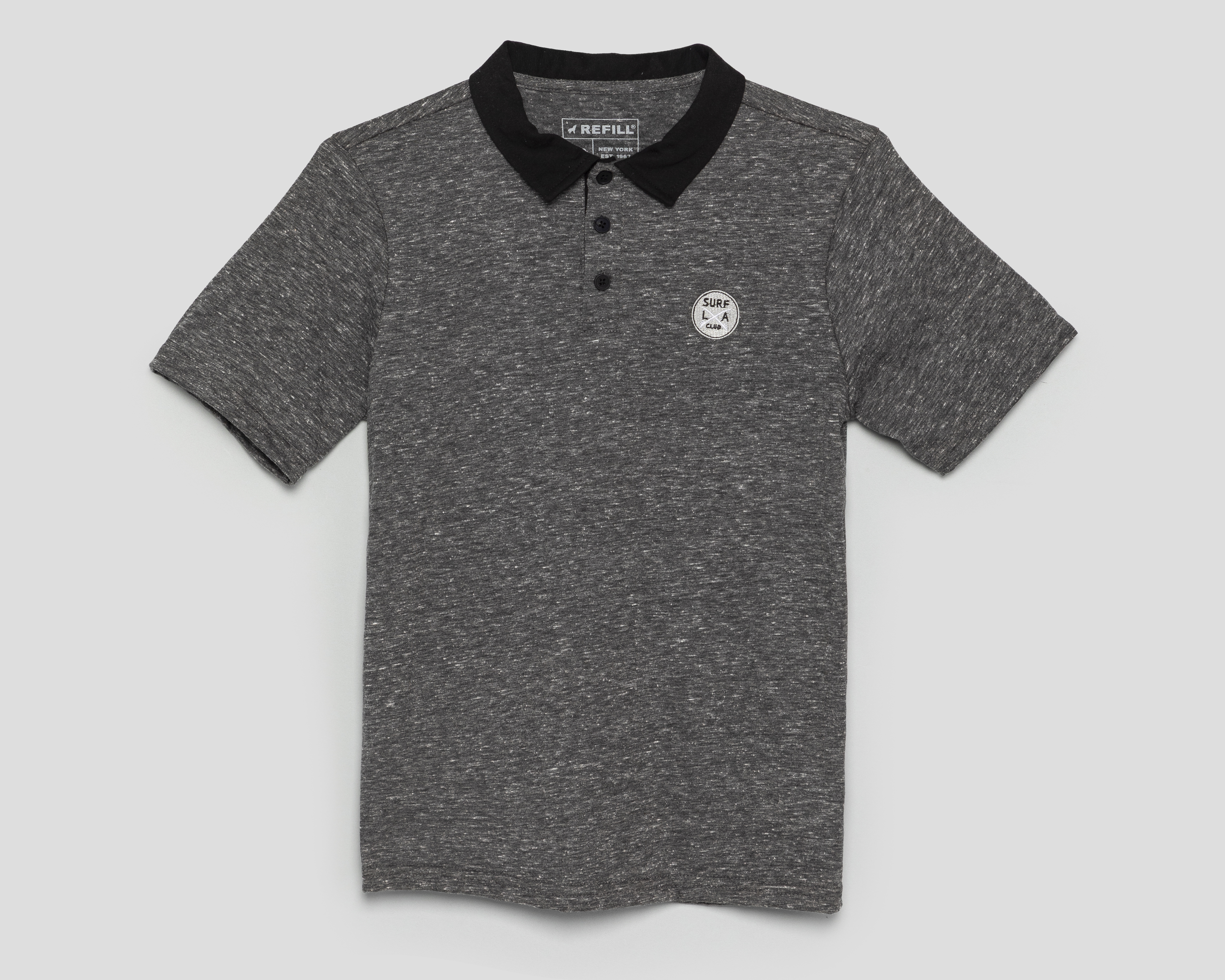 Foto 2 pulgar | Foto 1 | Playera Polo Refill Gris Juvenil