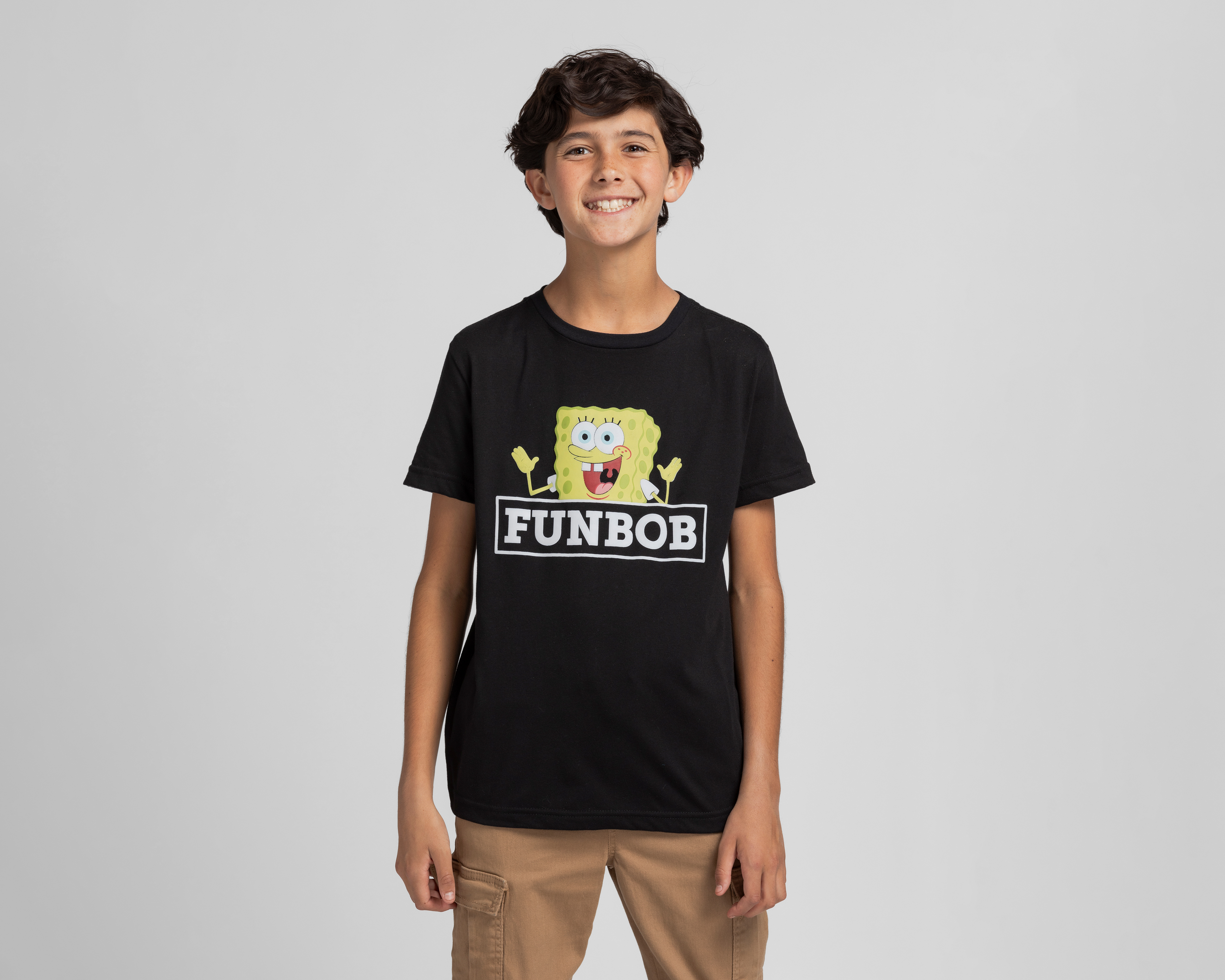 Foto 2 pulgar | Foto 1 | Playera Bob Esponja Manga Corta Estampada para Niño