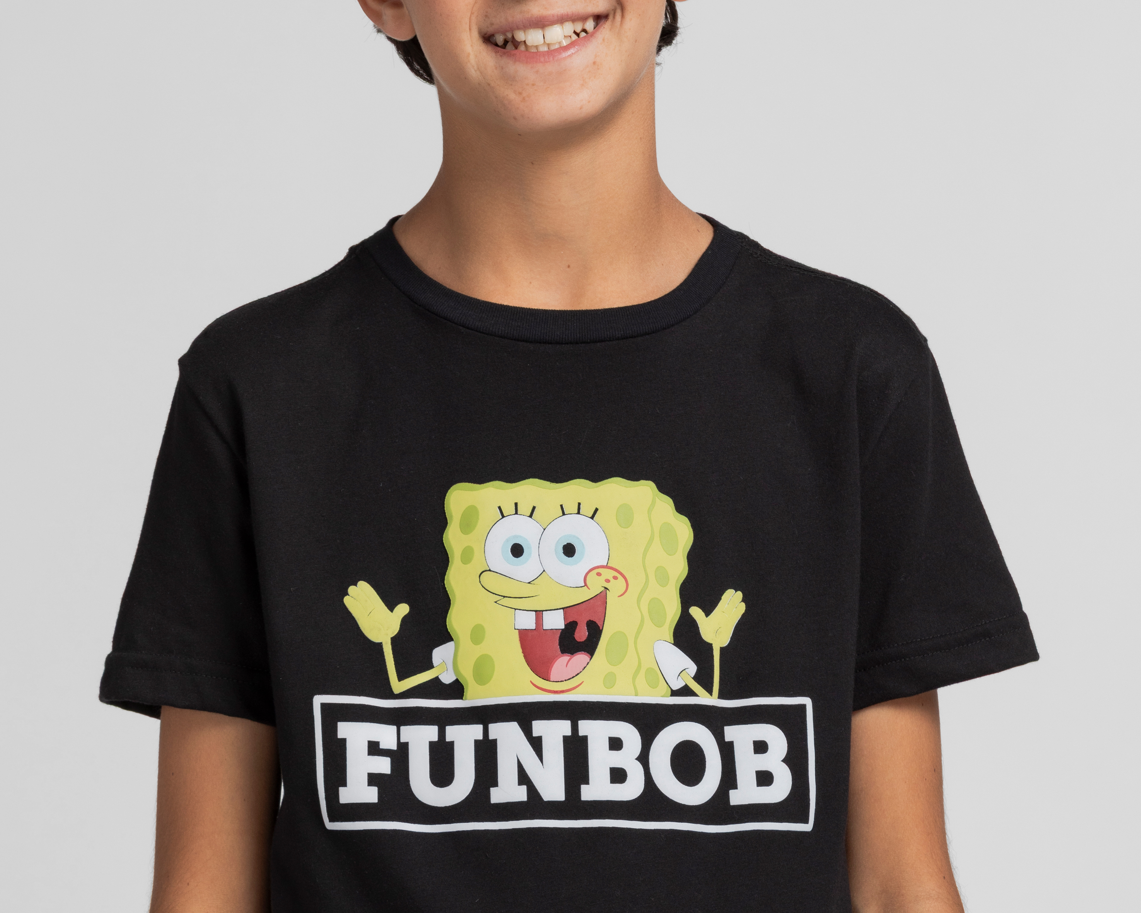 Foto 4 pulgar | Foto 3 | Playera Bob Esponja Manga Corta Estampada para Niño