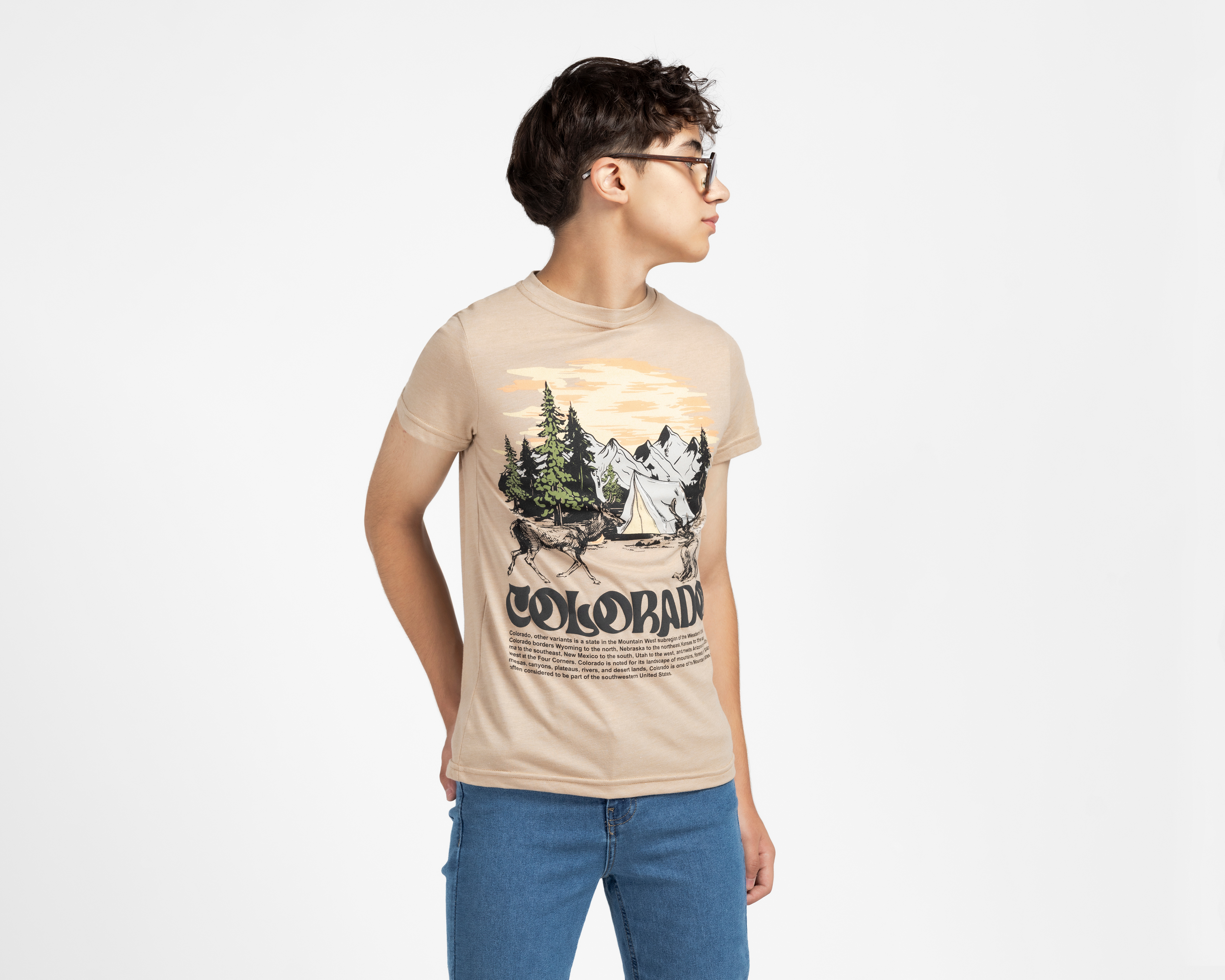 Playera Refill Manga Corta Estampada para Niño