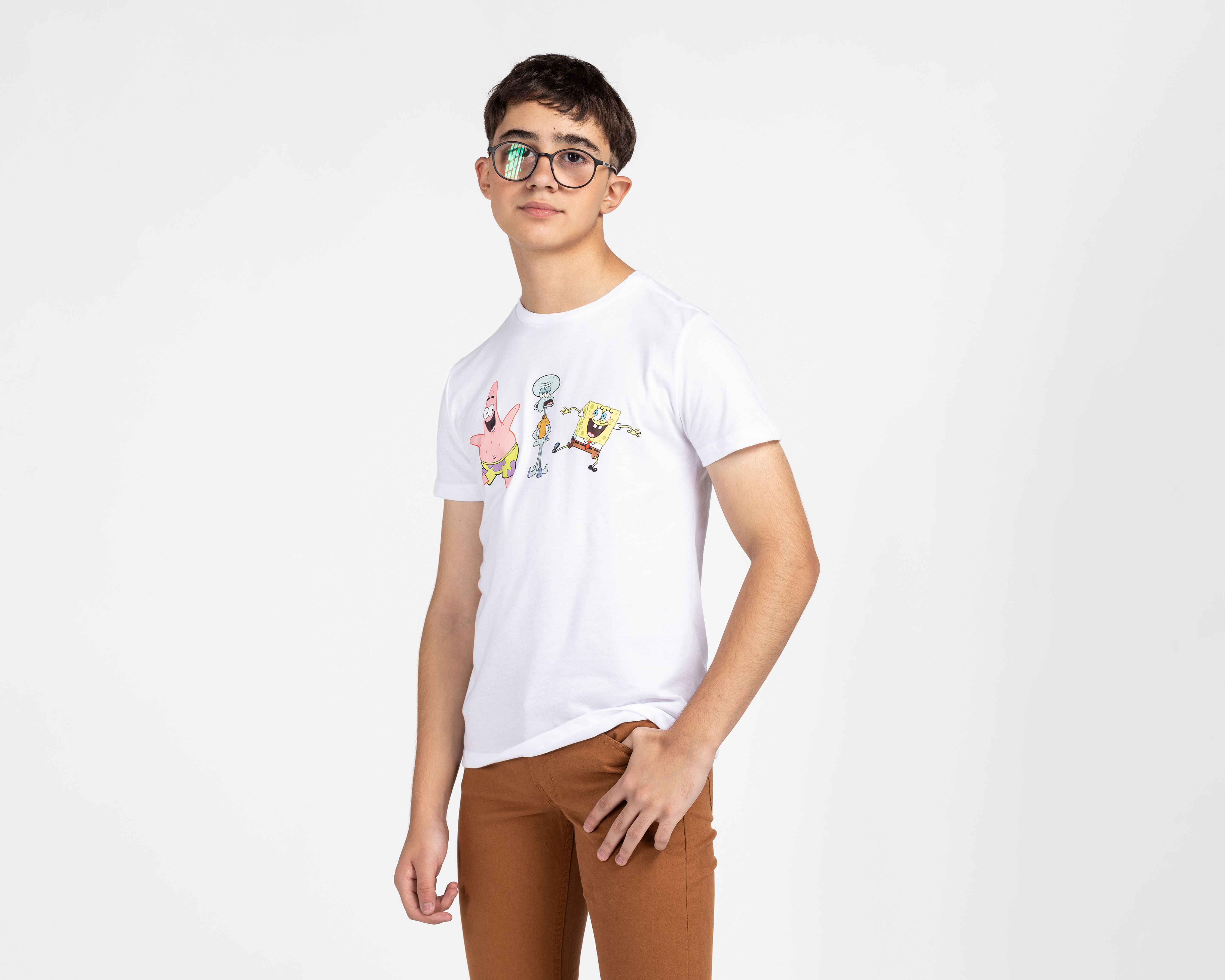 Playera Bob Esponja Manga Costa Estampada Juvenil
