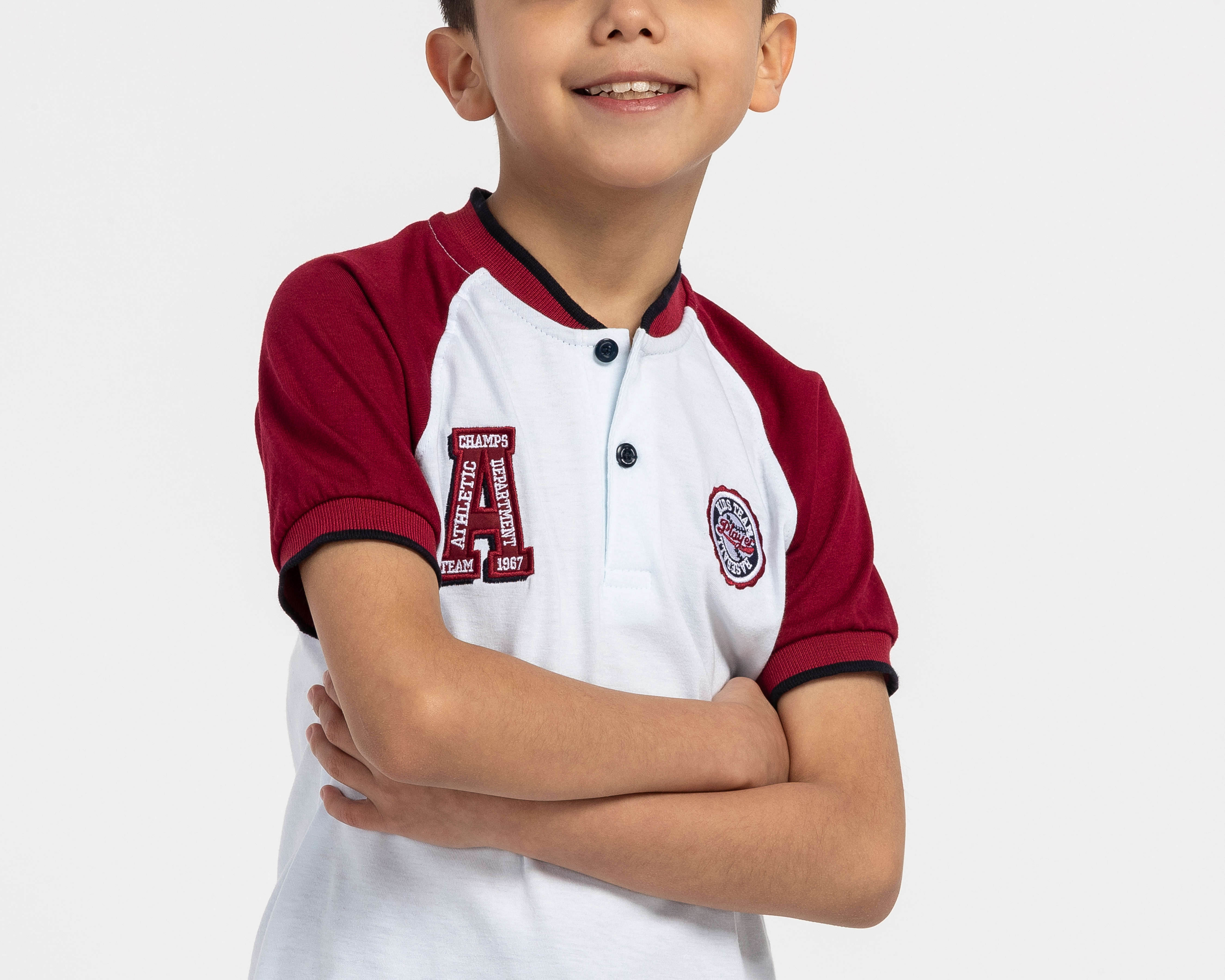 Foto 5 pulgar | Foto 4 | Playera Polo Cuello V Multicolor Refill para Niño