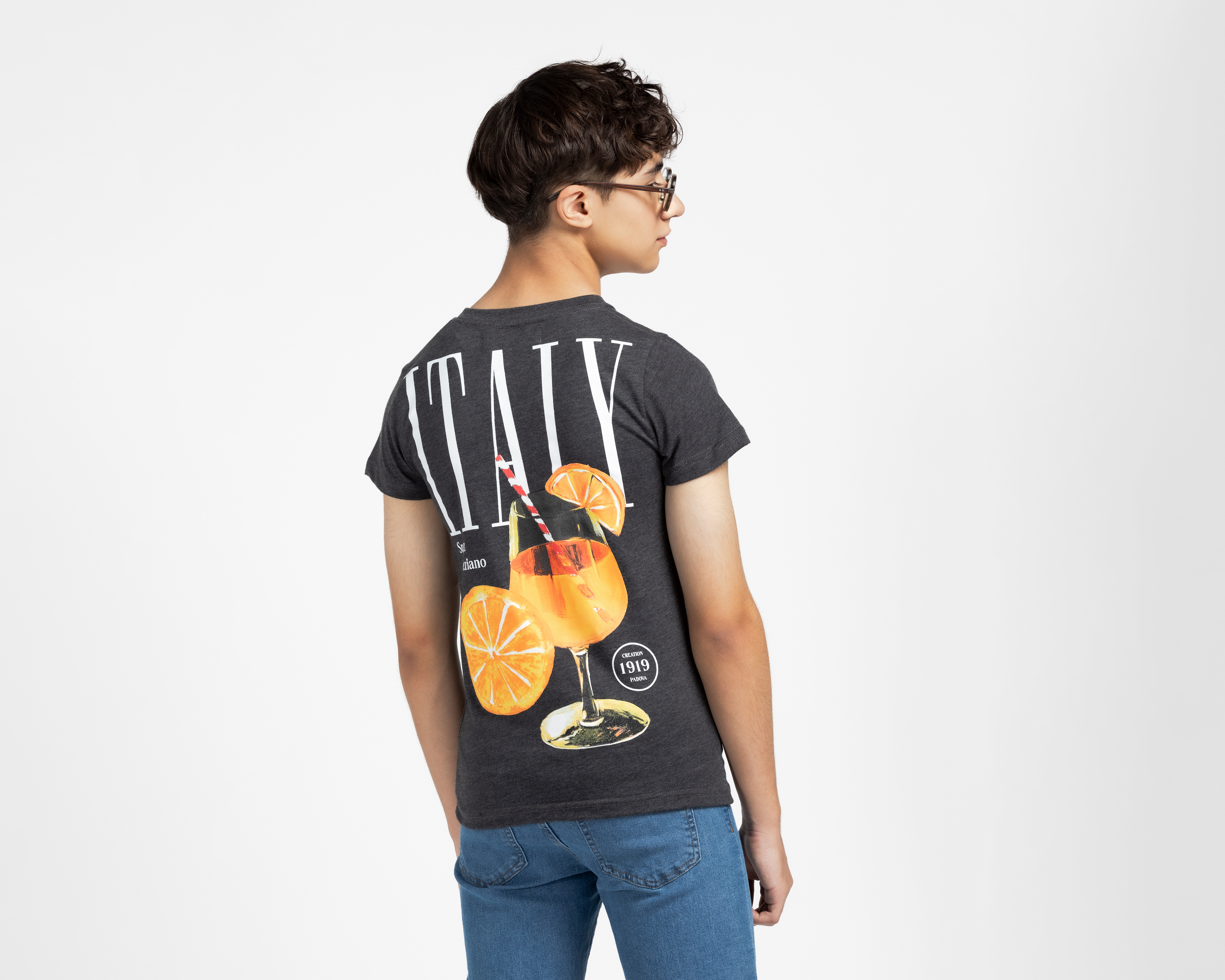 Foto 3 | Foto 3 | Playera Neo*City Manga Corta Gris Juvenil