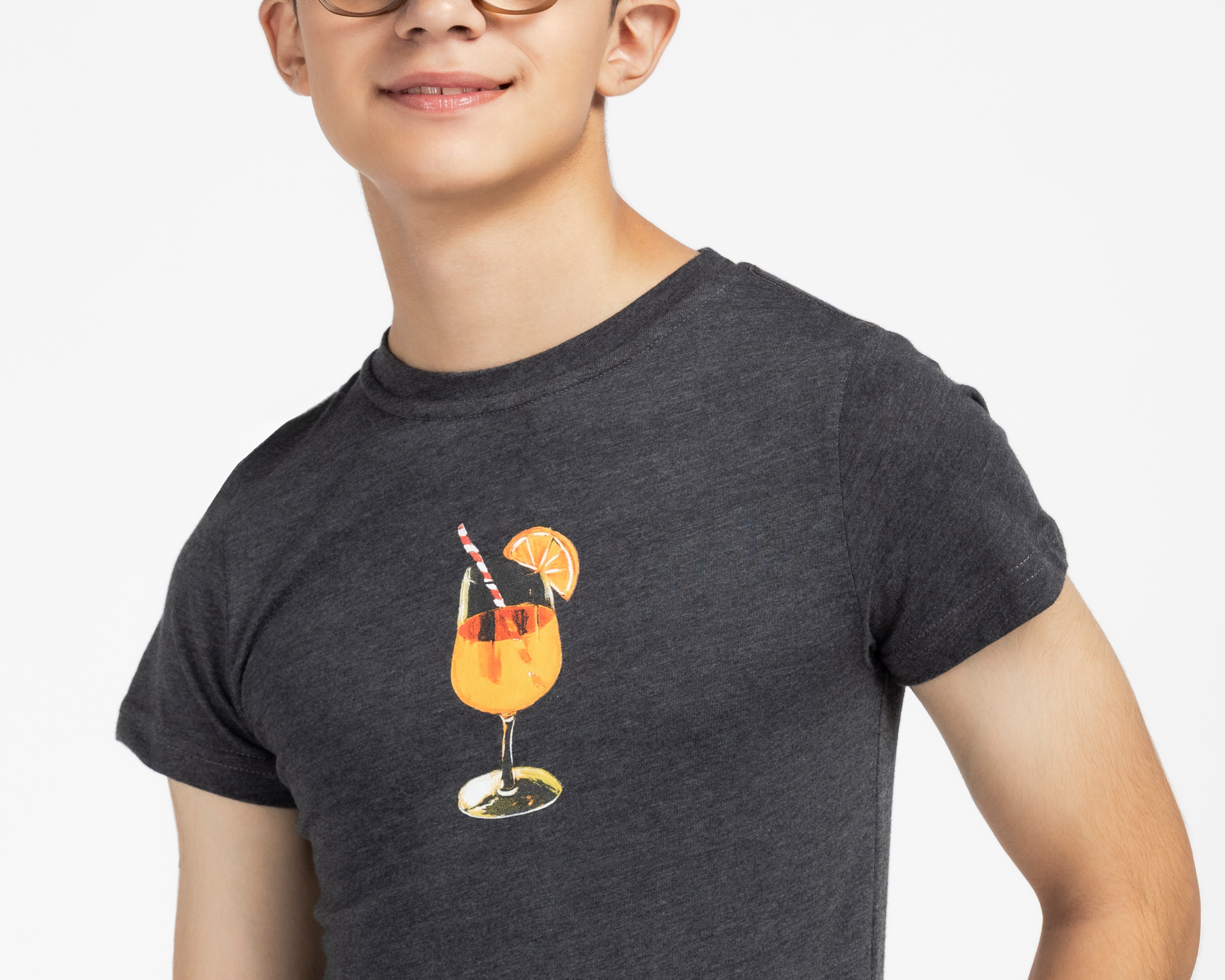 Foto 4 | Foto 4 | Playera Neo*City Manga Corta Gris Juvenil