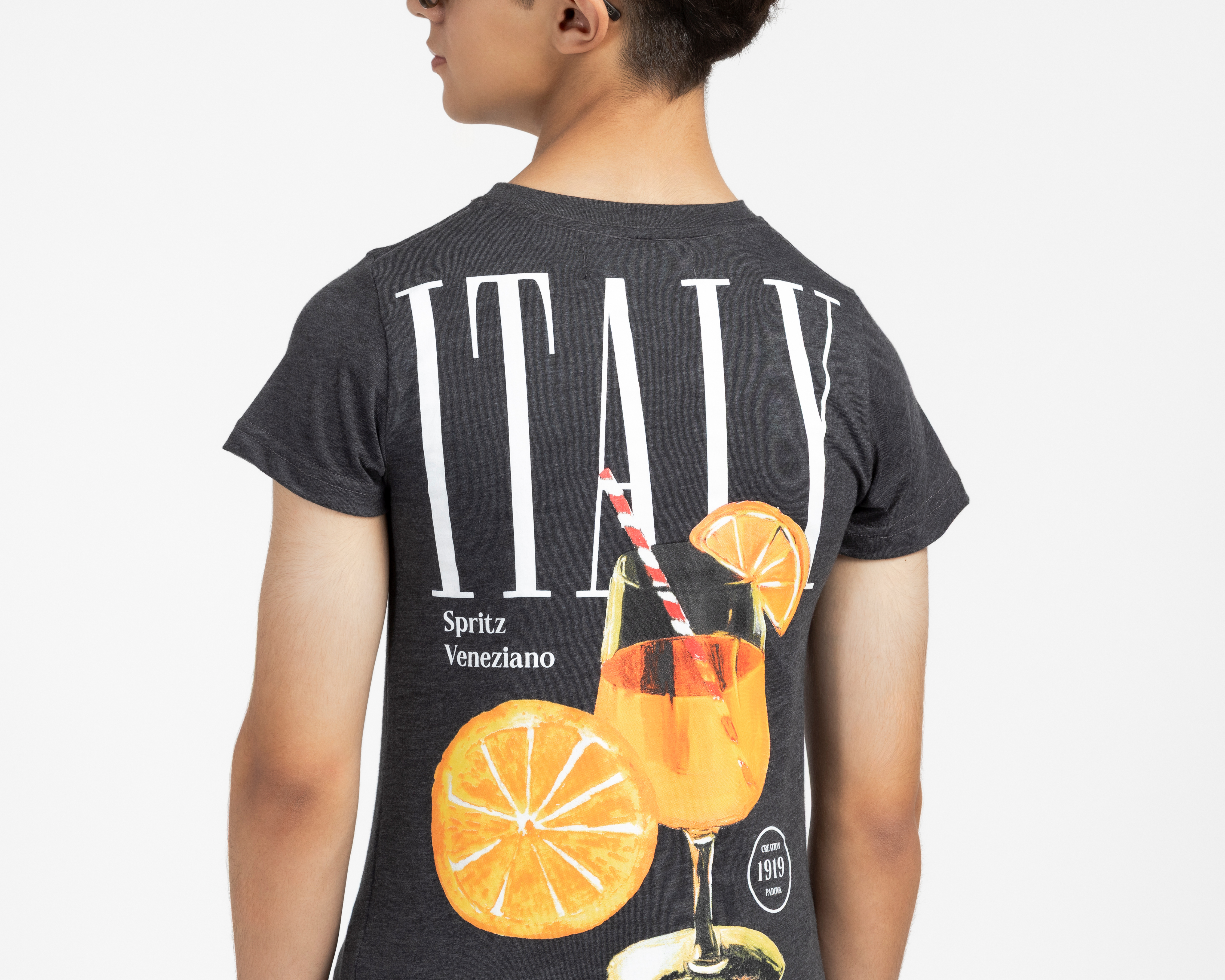 Foto 5 | Foto 5 | Playera Neo*City Manga Corta Gris Juvenil