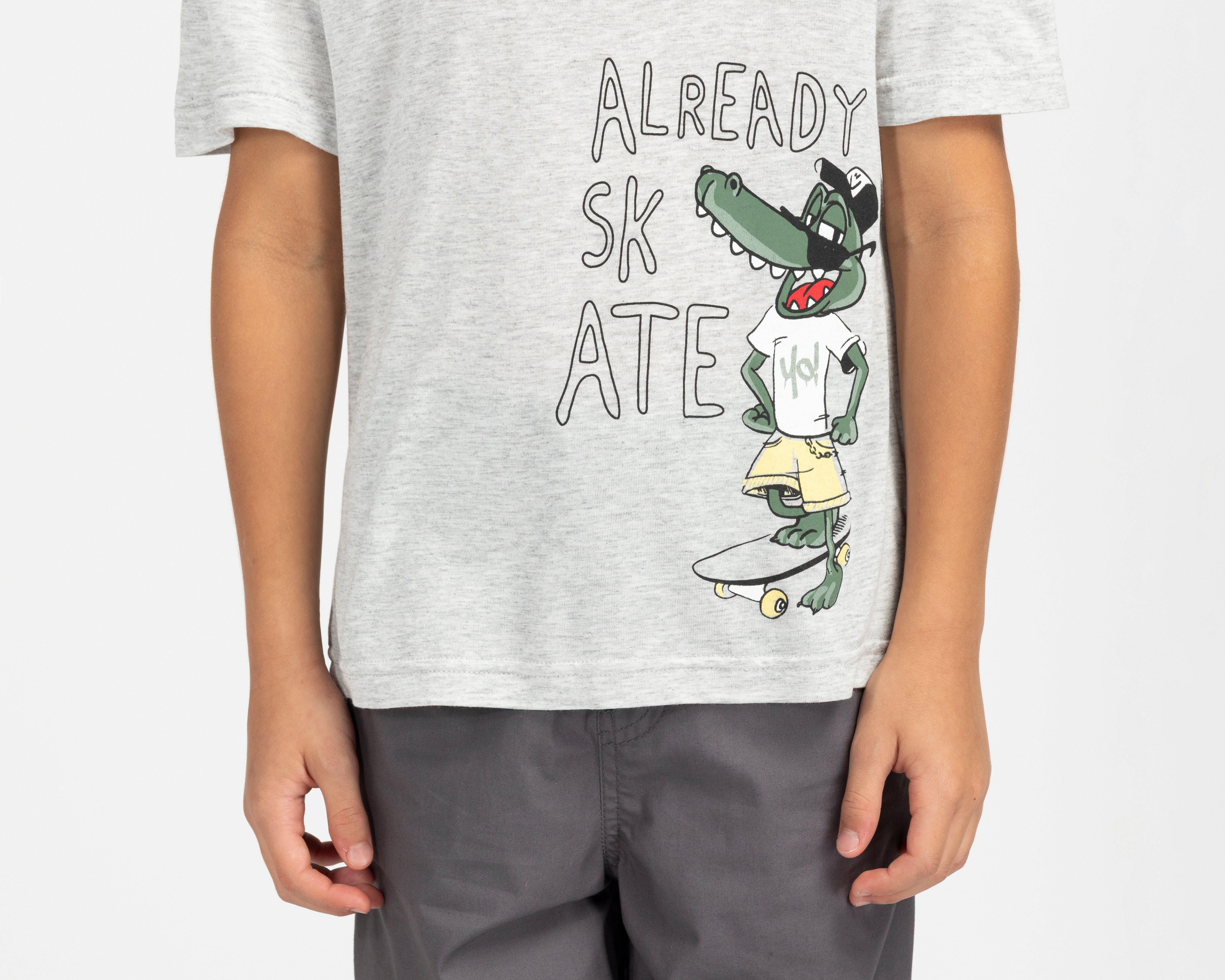 Foto 4 | Foto 4 | Playera de Cuello Redondo Gris Neo*City para Niño