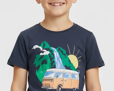 Foto 4 | Foto 4 | Playera de Cuello Redondo Azul Marino Refill para Niño