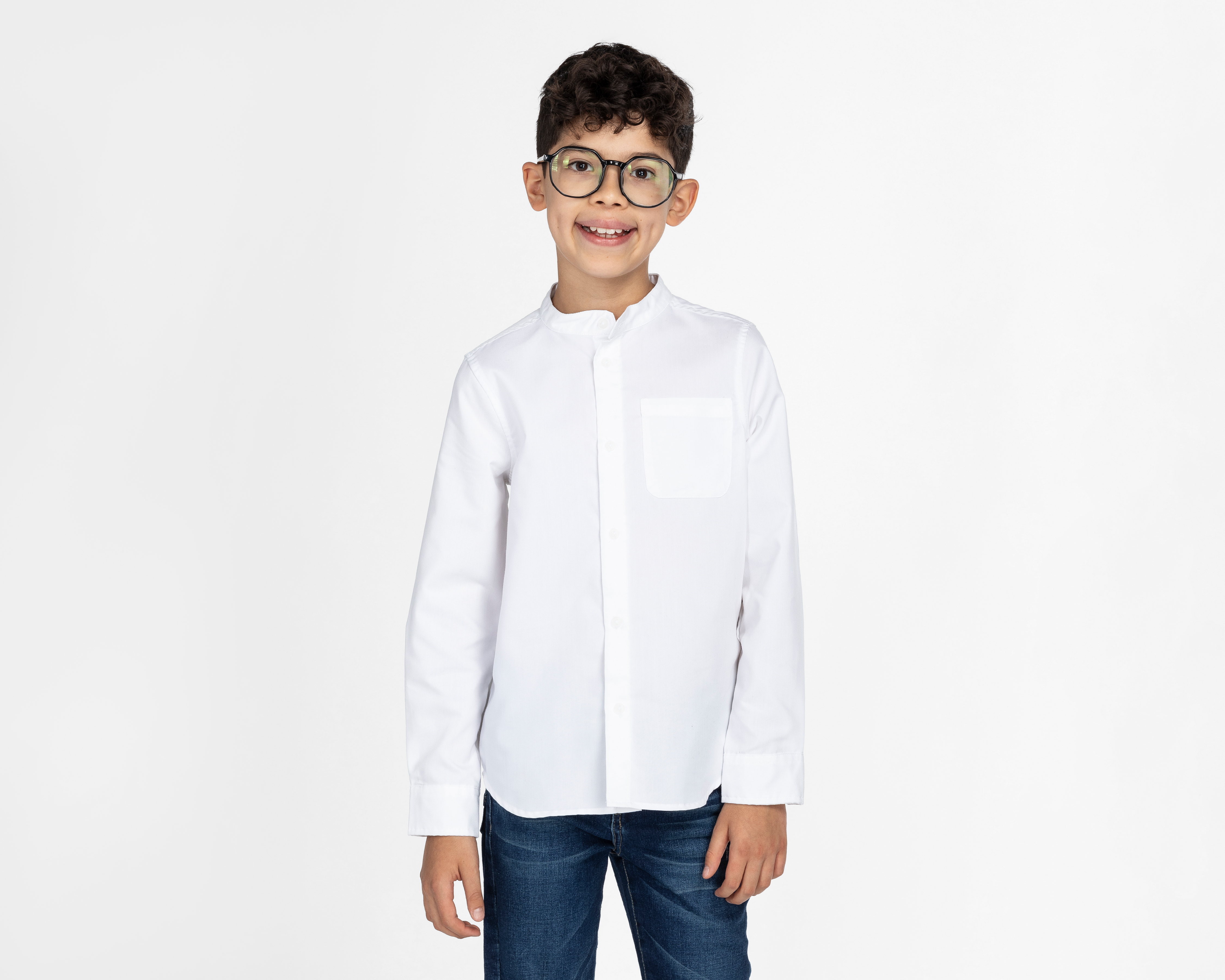 Camisa Refill Manga Larga Blanca para Niño