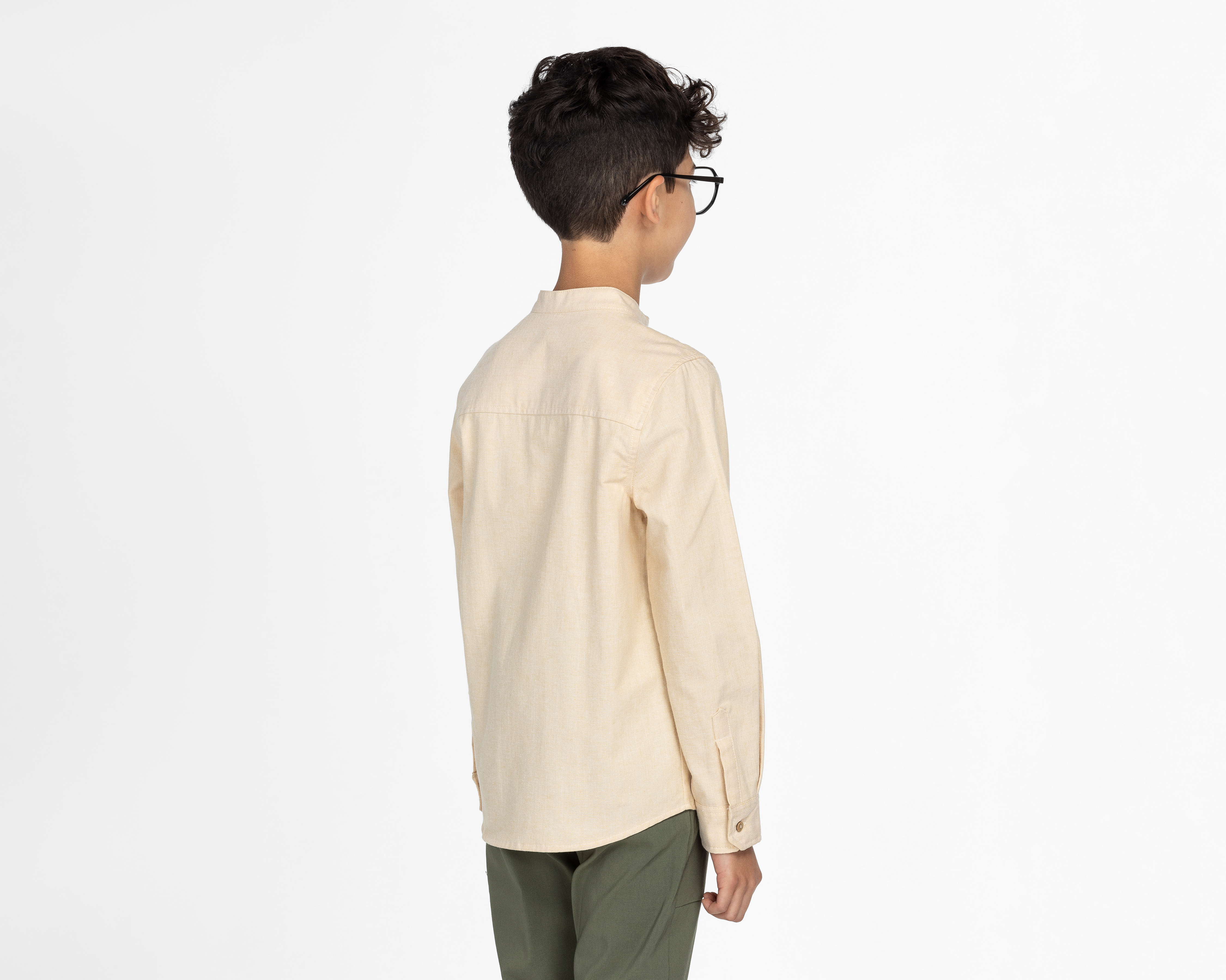 Foto 4 pulgar | Foto 3 | Camisa Refill Manga Larga Beige para Niño