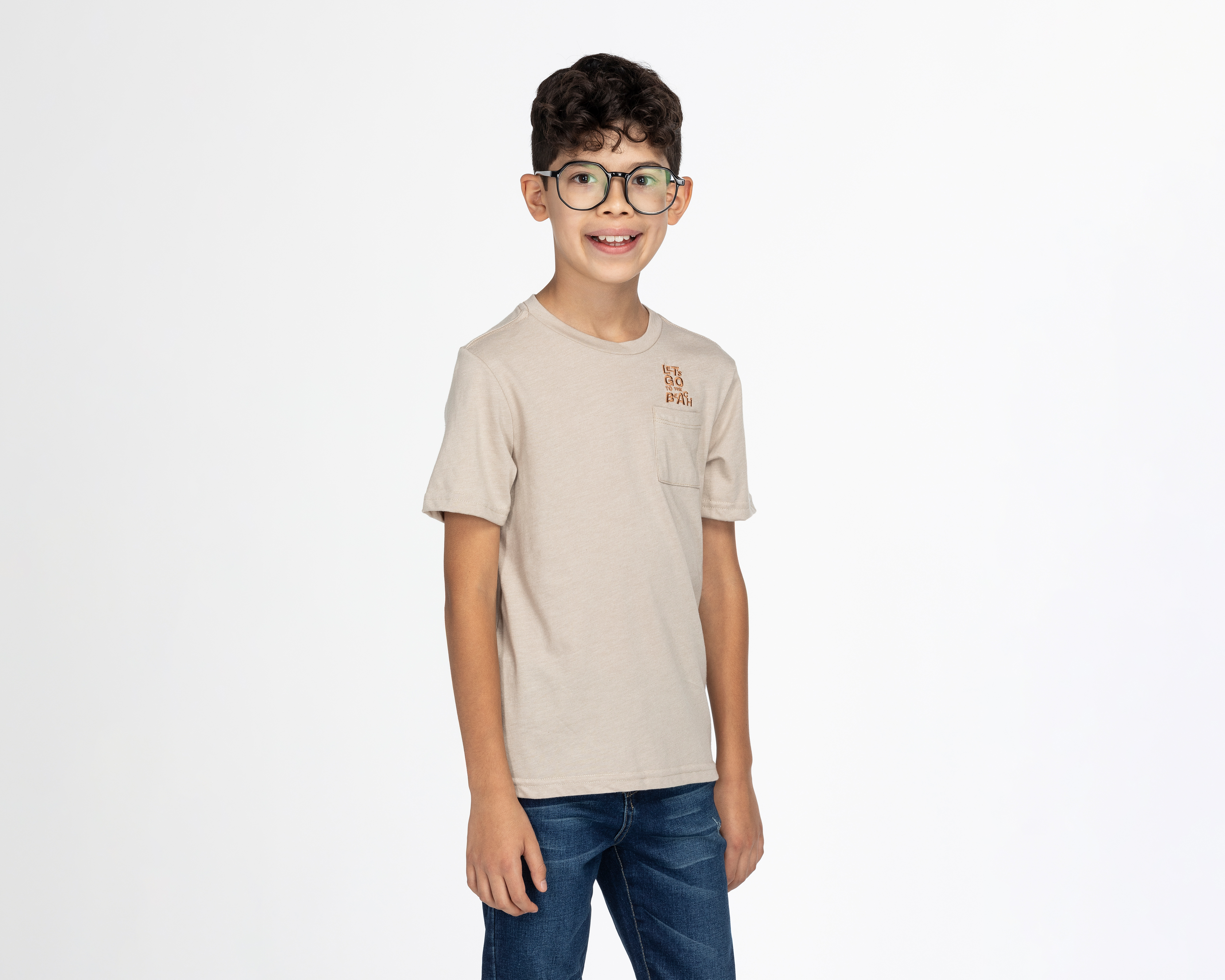 Playera Rio Beach Manga Corta Lisa para Niño