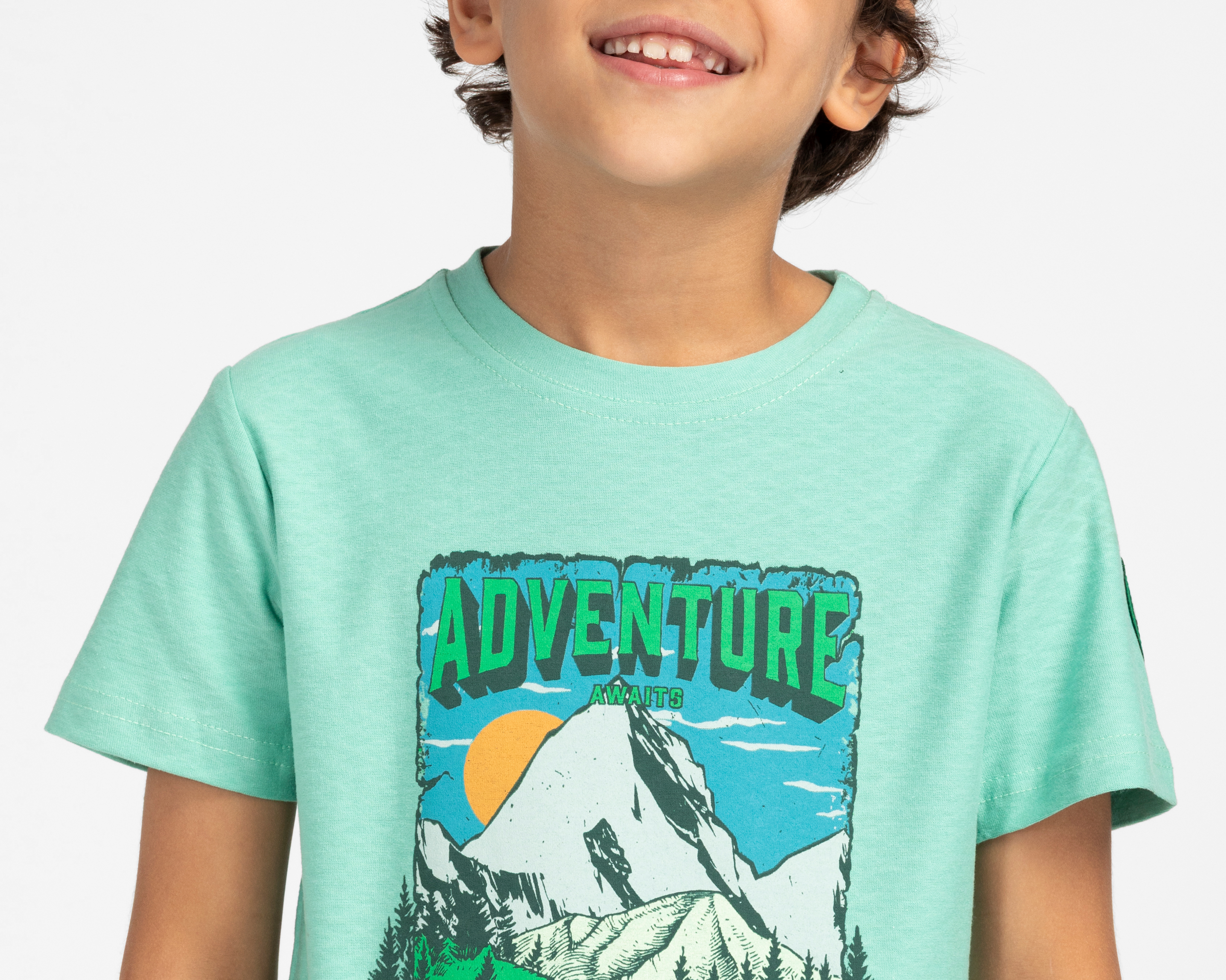 Foto 4 | Foto 4 | Playera de Cuello Redondo Verde Refill para Niño