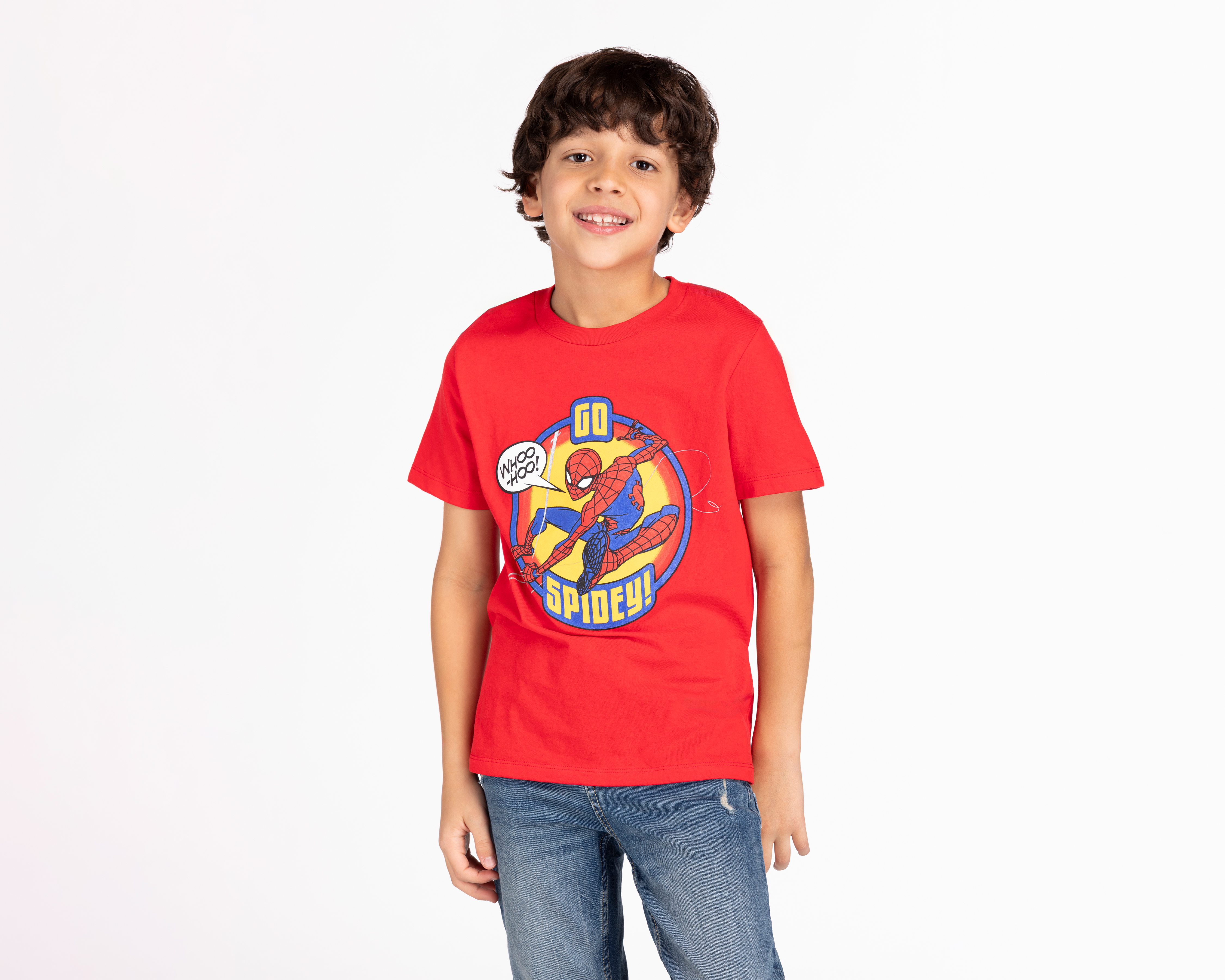 Foto 1 | Foto 1 | Playera Spider-Man Manga Corta Estampado para Niño