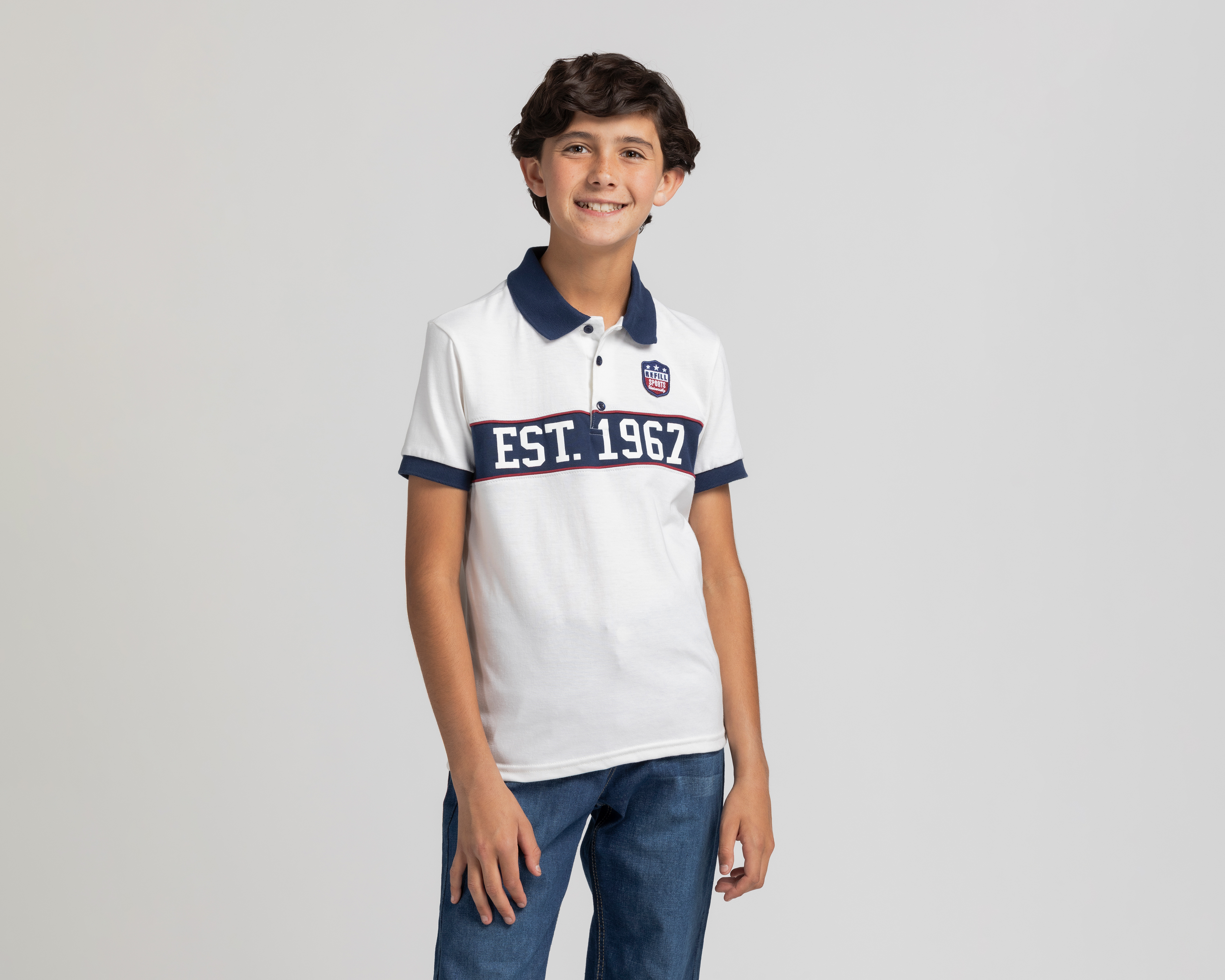 Playera Refill Manga Corta Estampada Juvenil