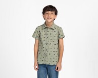 Camisa de Cuello Americano Verde Refill para Niño