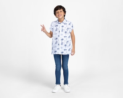 Foto 2 | Foto 2 | Camisa de Cuello Americano Blanca Refill para Niño