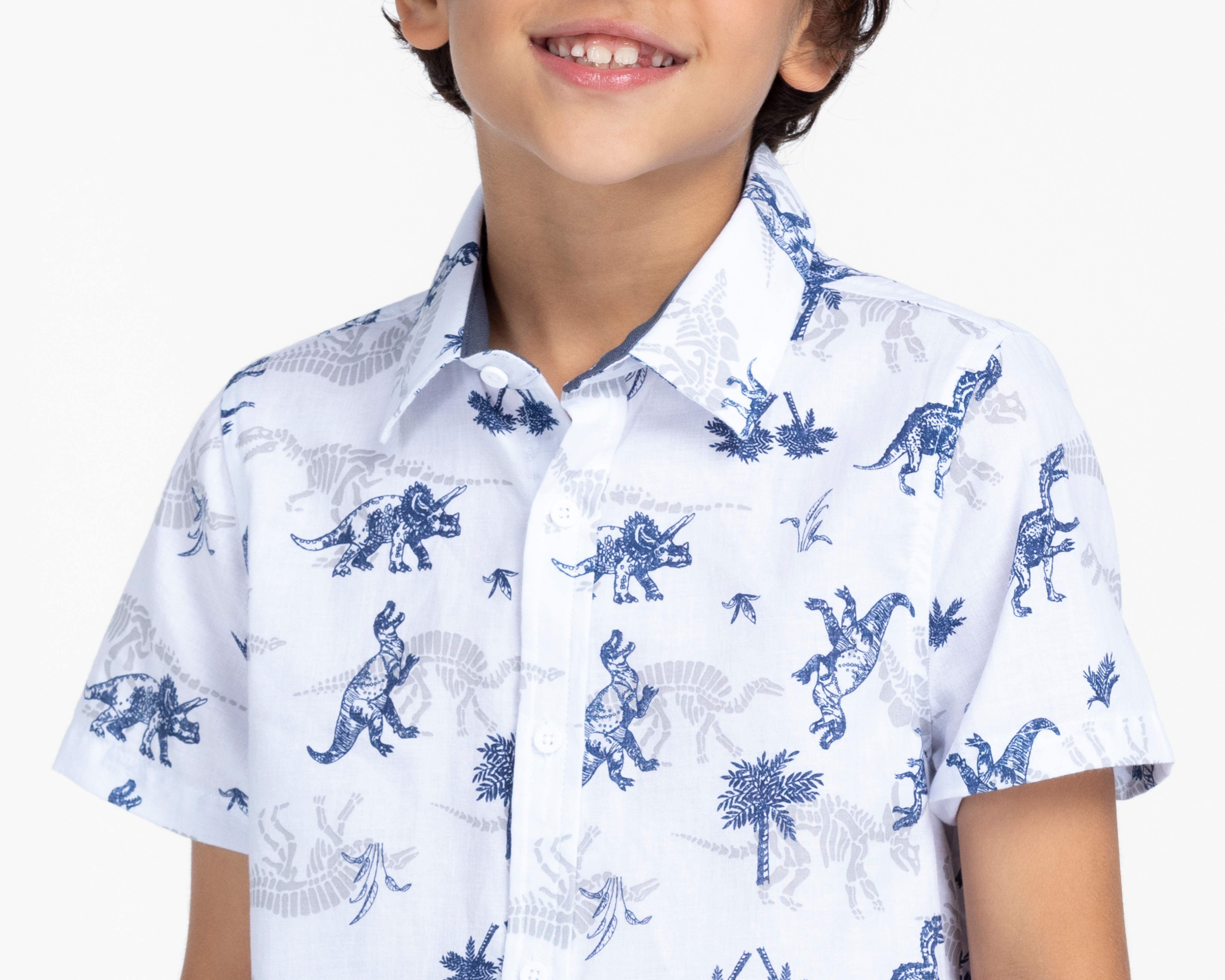 Foto 5 pulgar | Foto 4 | Camisa de Cuello Americano Blanca Refill para Niño