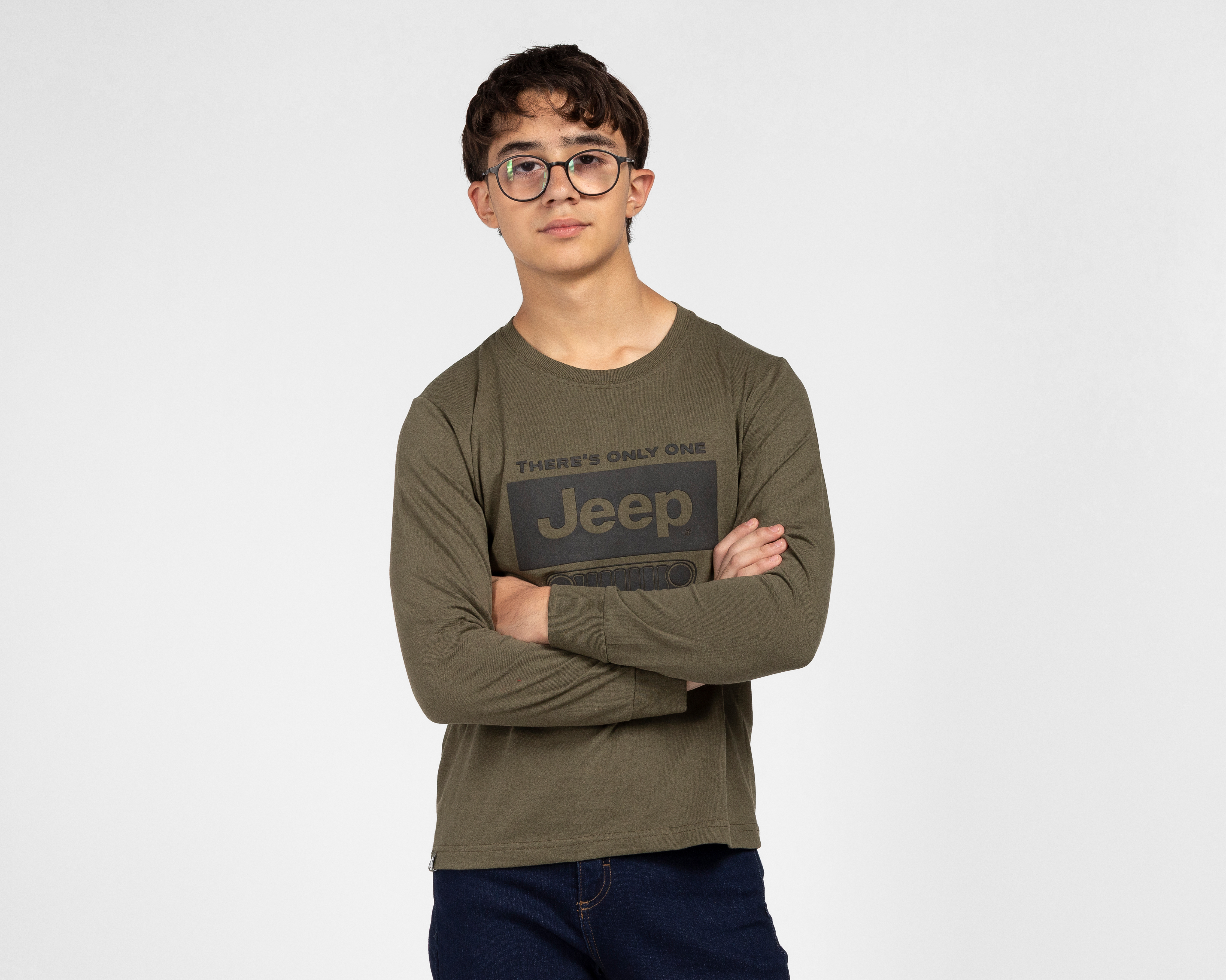 Playera de Manga Larga Verde Jeep Juvenil