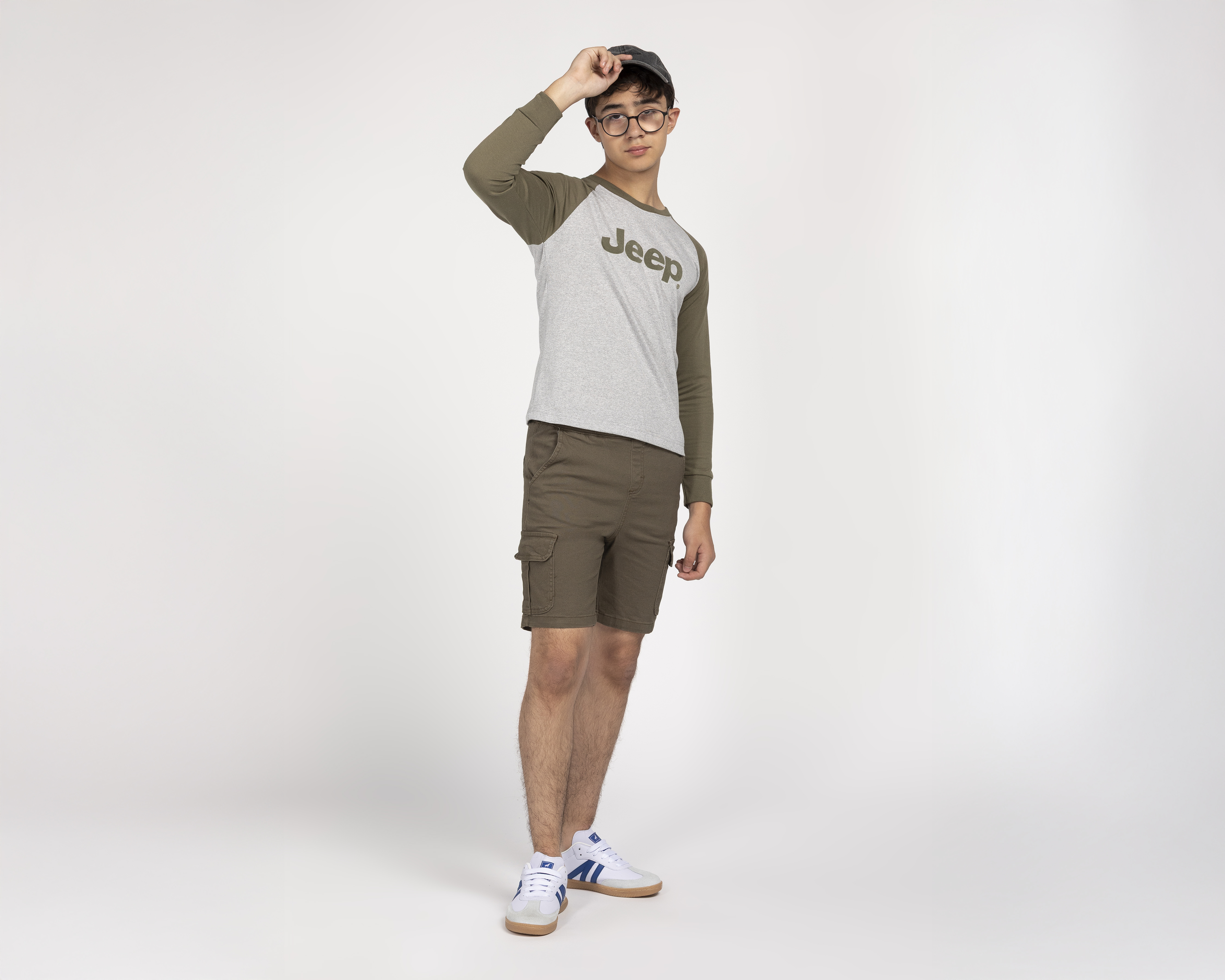 Foto 3 pulgar | Foto 2 | Playera de Manga Larga Gris Jeep Juvenil