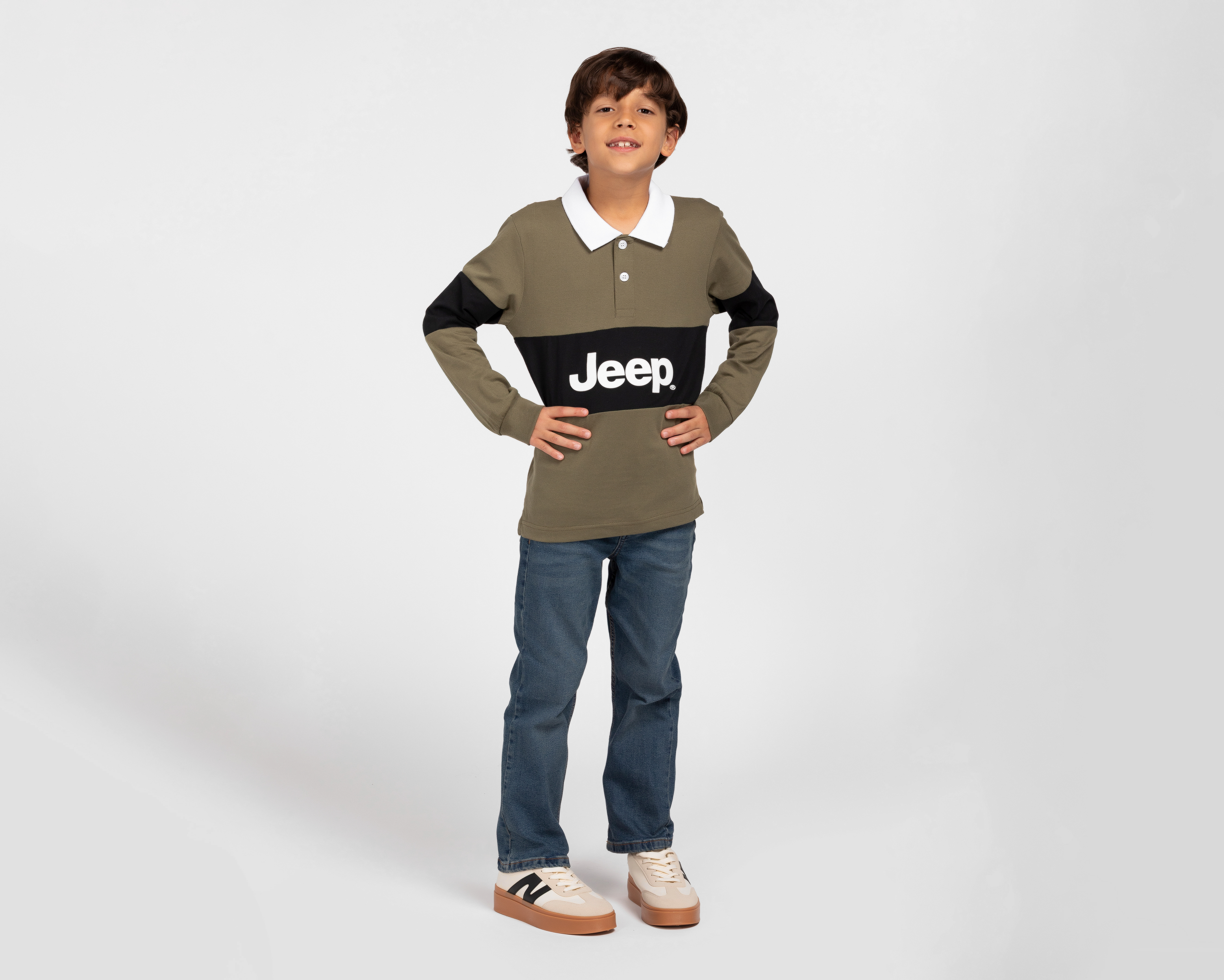 Foto 2 | Foto 2 | Playera Polo Jeep Manga Larga Verde Juvenil