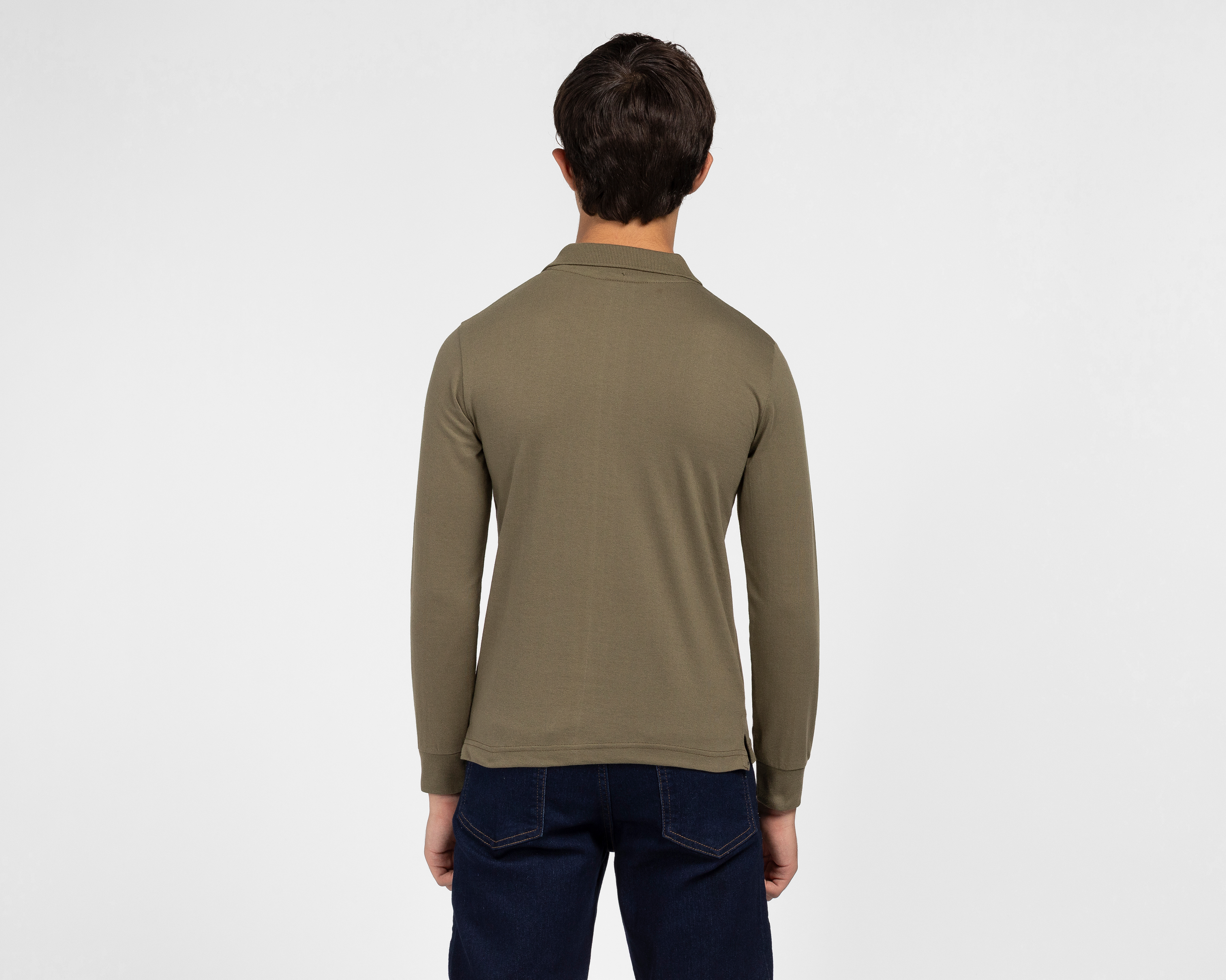 Foto 5 pulgar | Foto 3 | Playera Polo Jeep Manga Larga Verde Juvenil