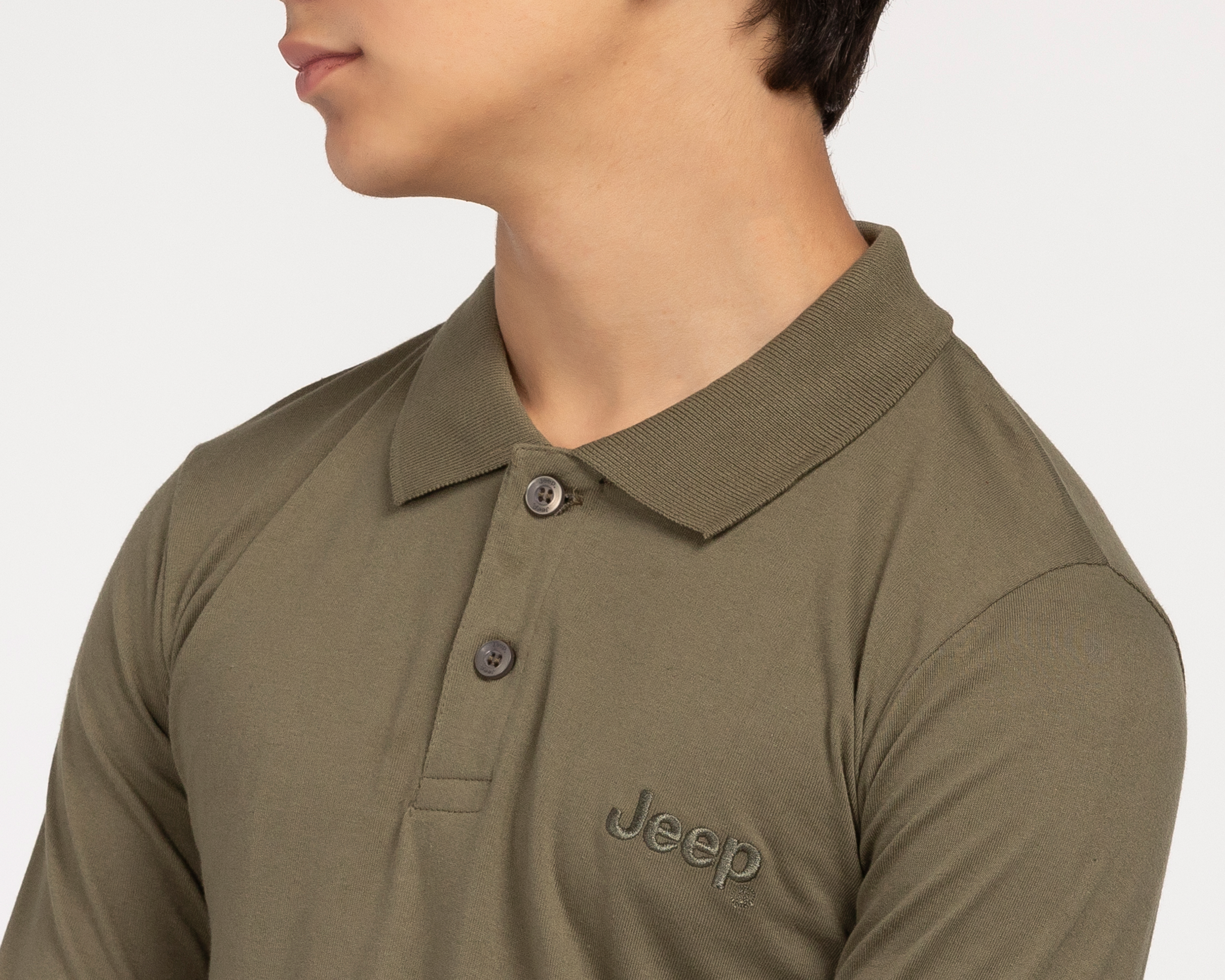 Foto 5 | Foto 4 | Playera Polo Jeep Manga Larga Verde Juvenil