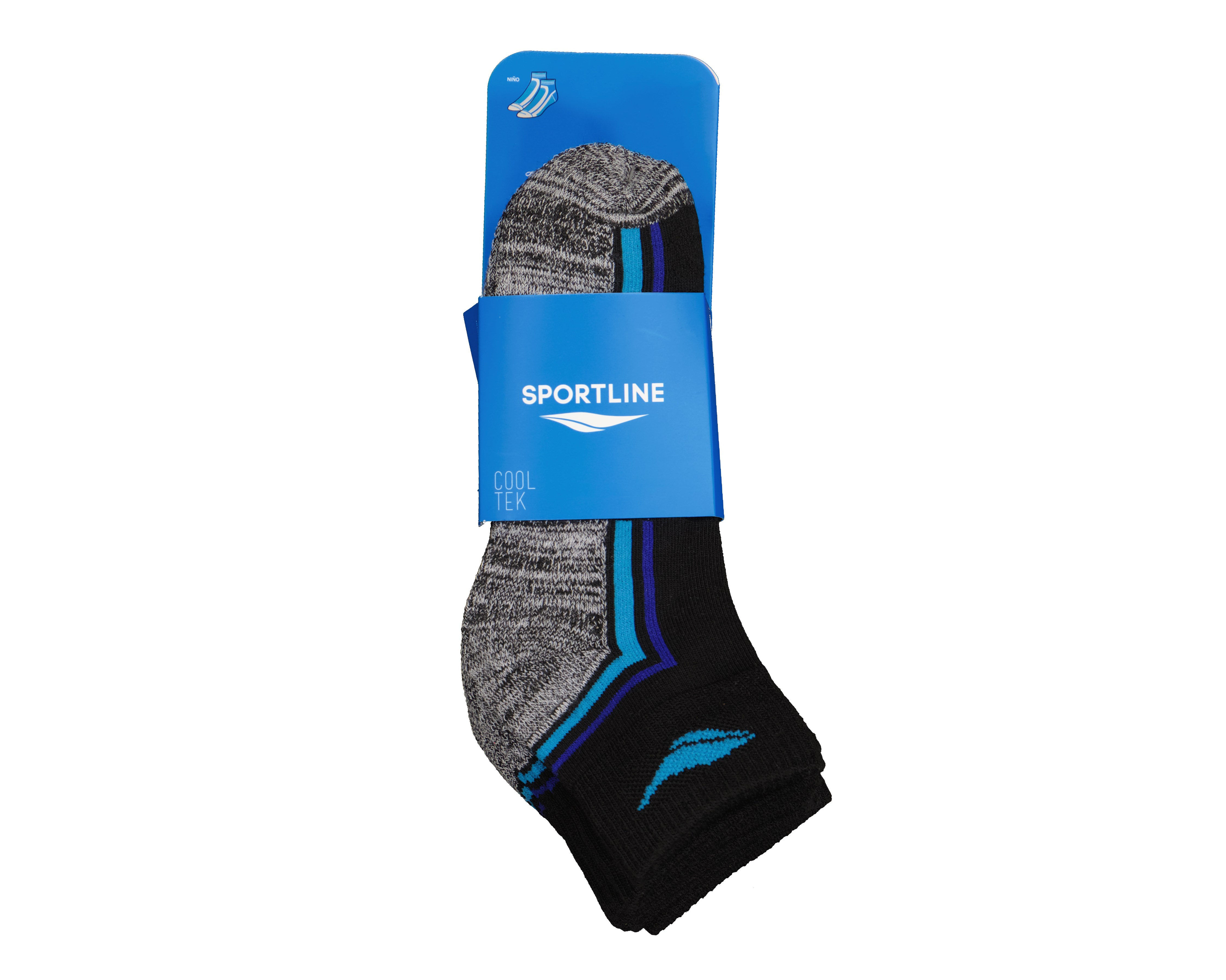 Foto 4 pulgar | Foto 3 | Calcetas Cortas Sportline para Niño 6 Pares