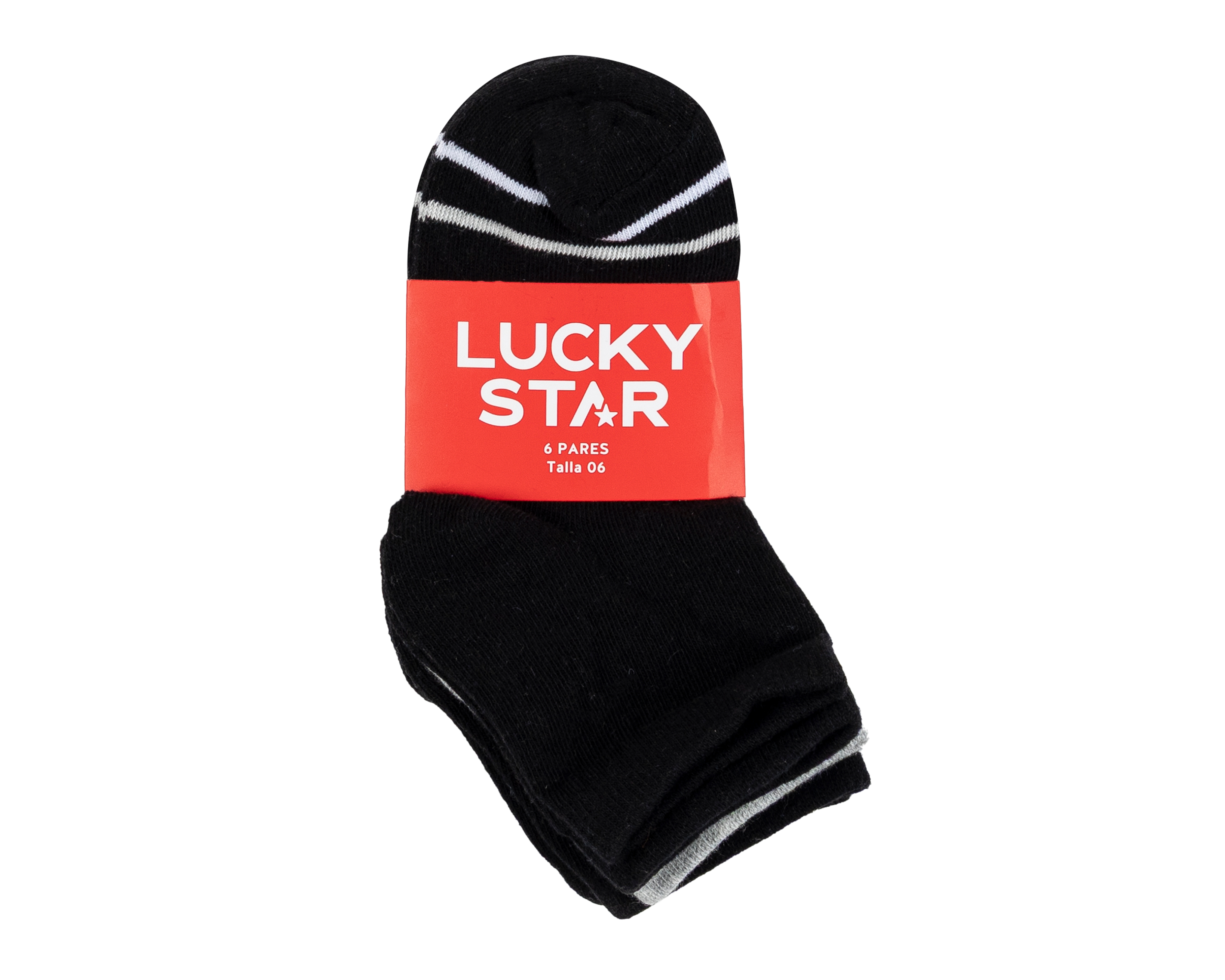 Foto 4 pulgar | Foto 3 | Calceta Deportiva Lucky Star para Niño 6 Pares
