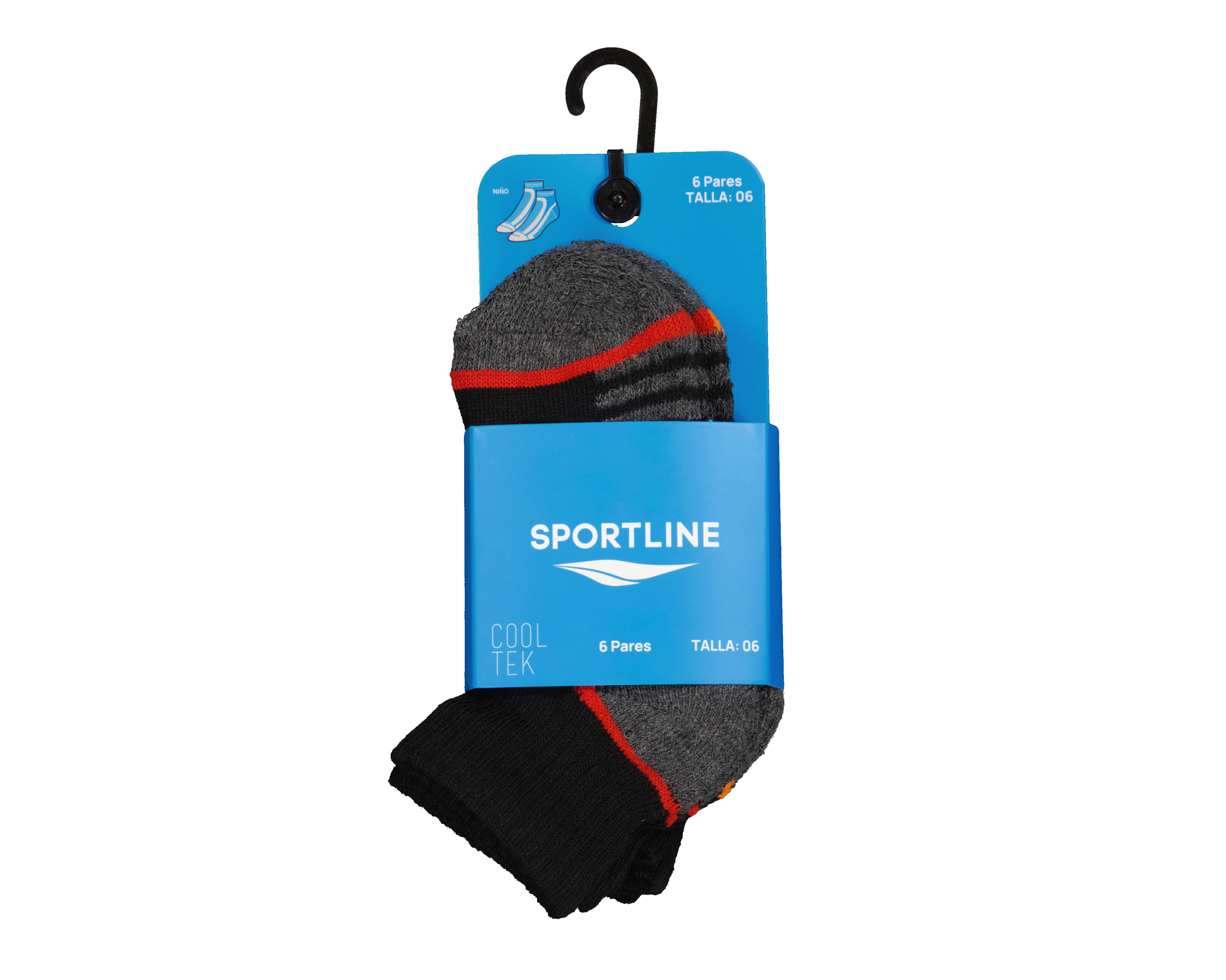 Foto 4 pulgar | Foto 3 | Calcetas Deportivas Sportline para Niño 6 Pares