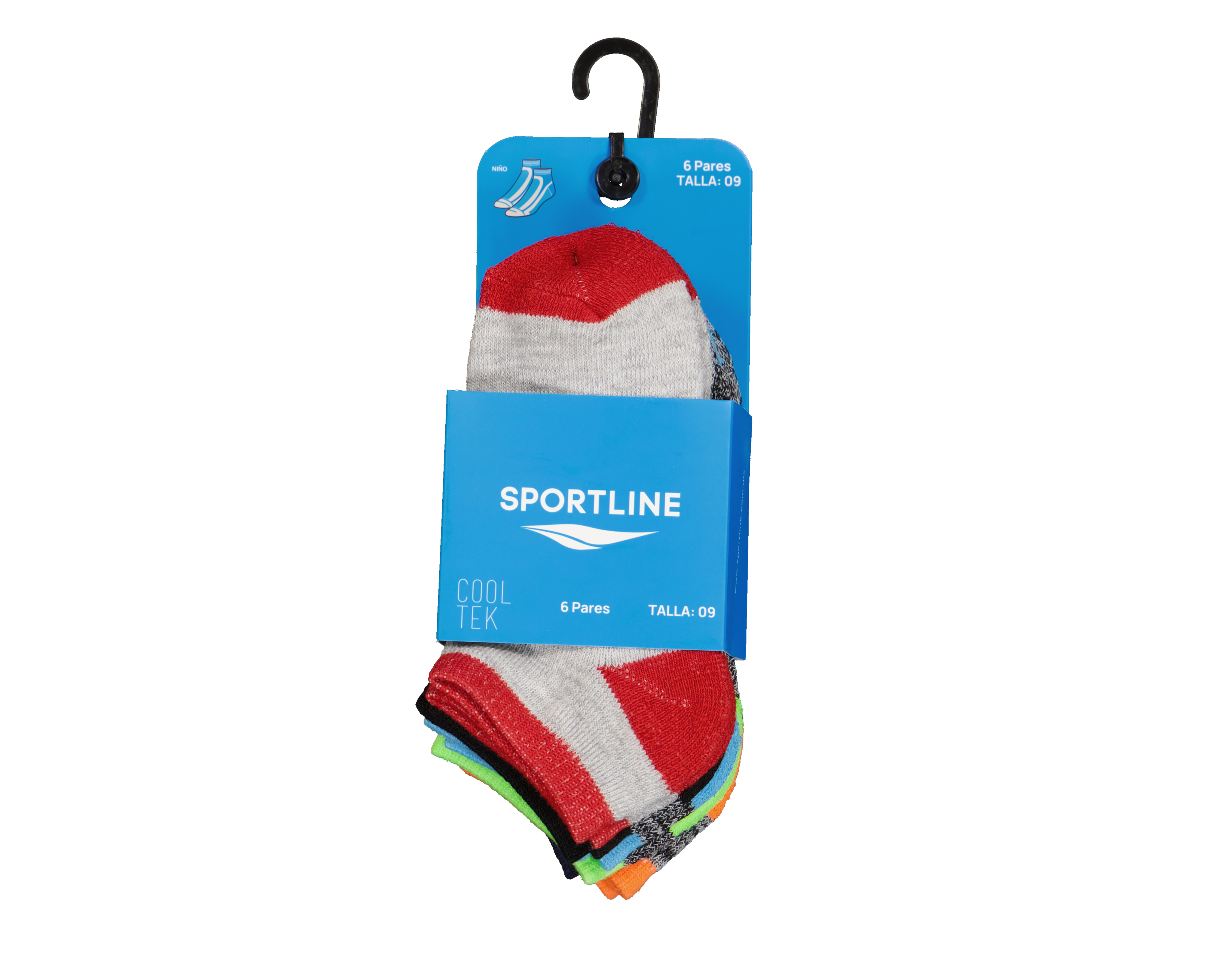 Foto 4 pulgar | Foto 3 | Calcetas Deportivas Sportline Cooltek para Niño 6 Pares