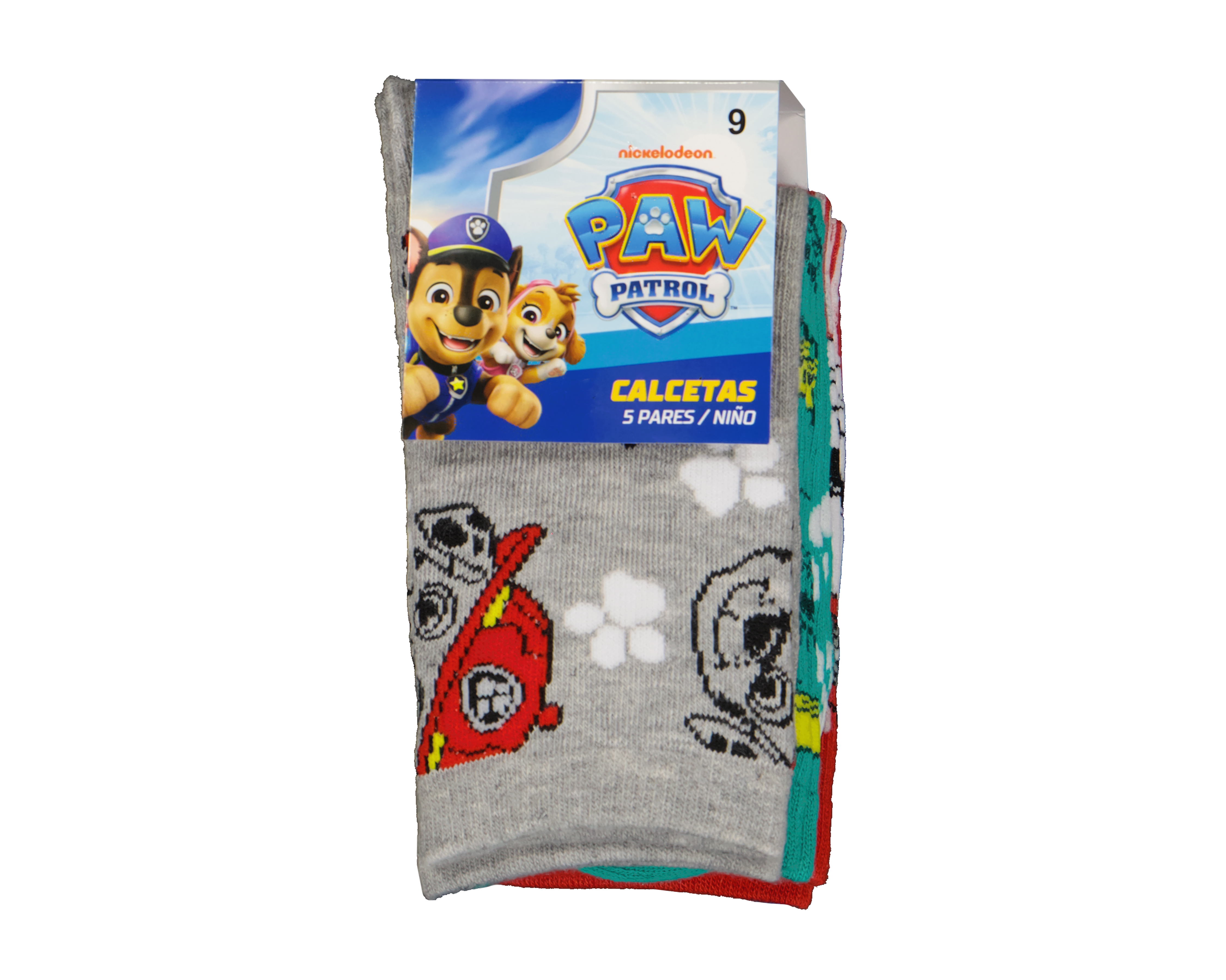 Foto 4 pulgar | Foto 3 | Calcetas Largas Paw Patrol para Niño 5 Pares