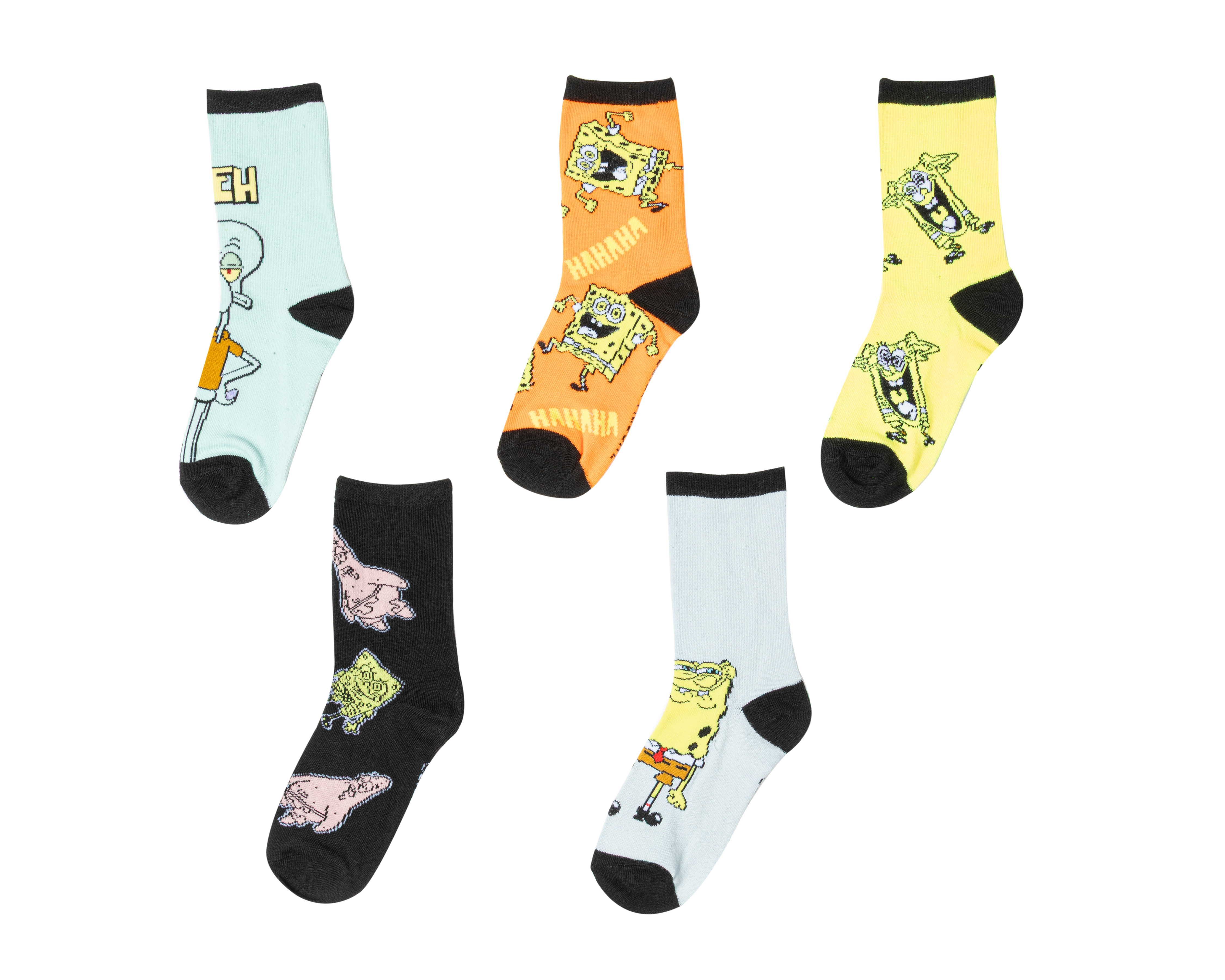 Calcetas Largas Bob Esponja para Niño 5 Pares