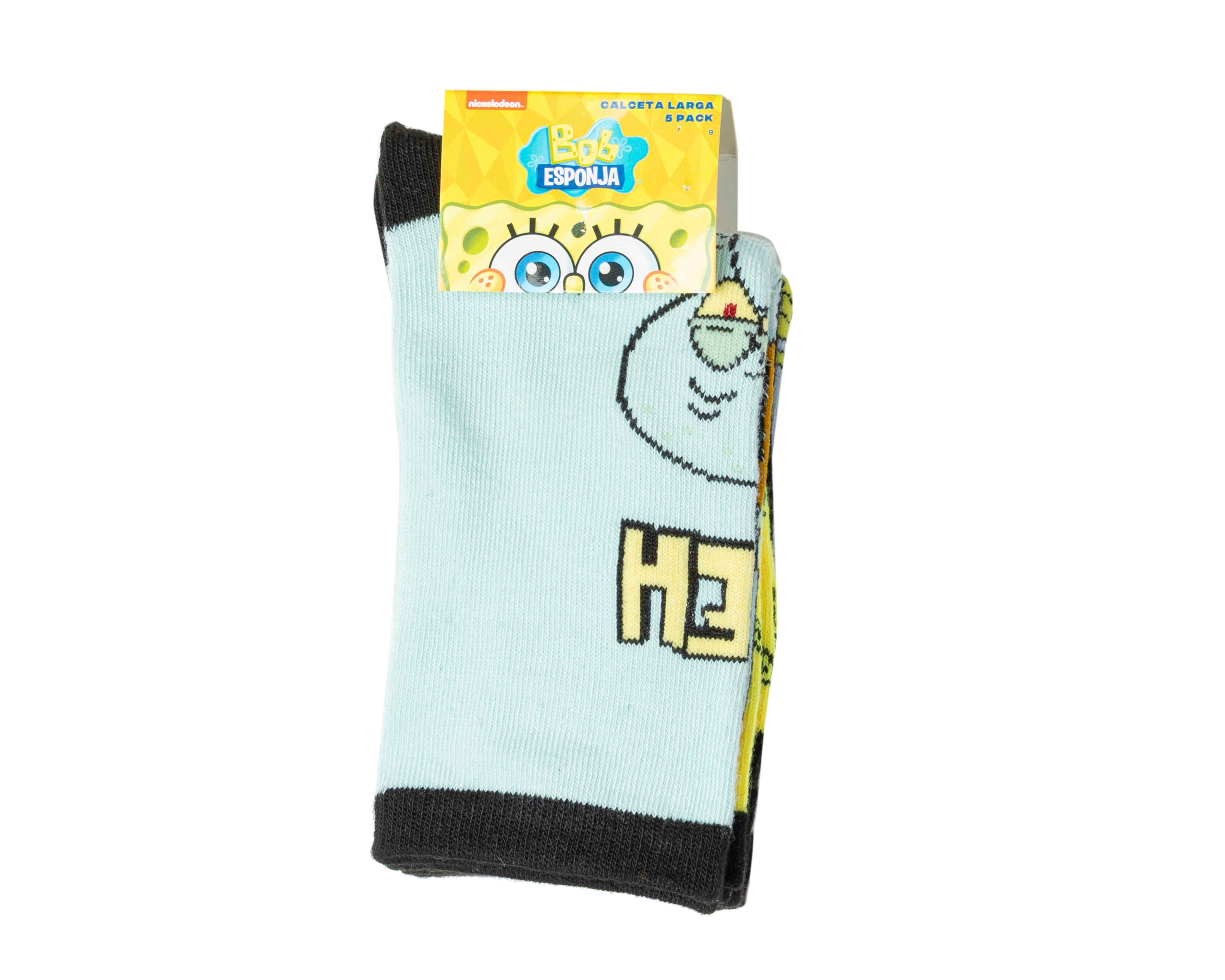 Foto 4 pulgar | Foto 3 | Calcetas Largas Bob Esponja para Niño 5 Pares