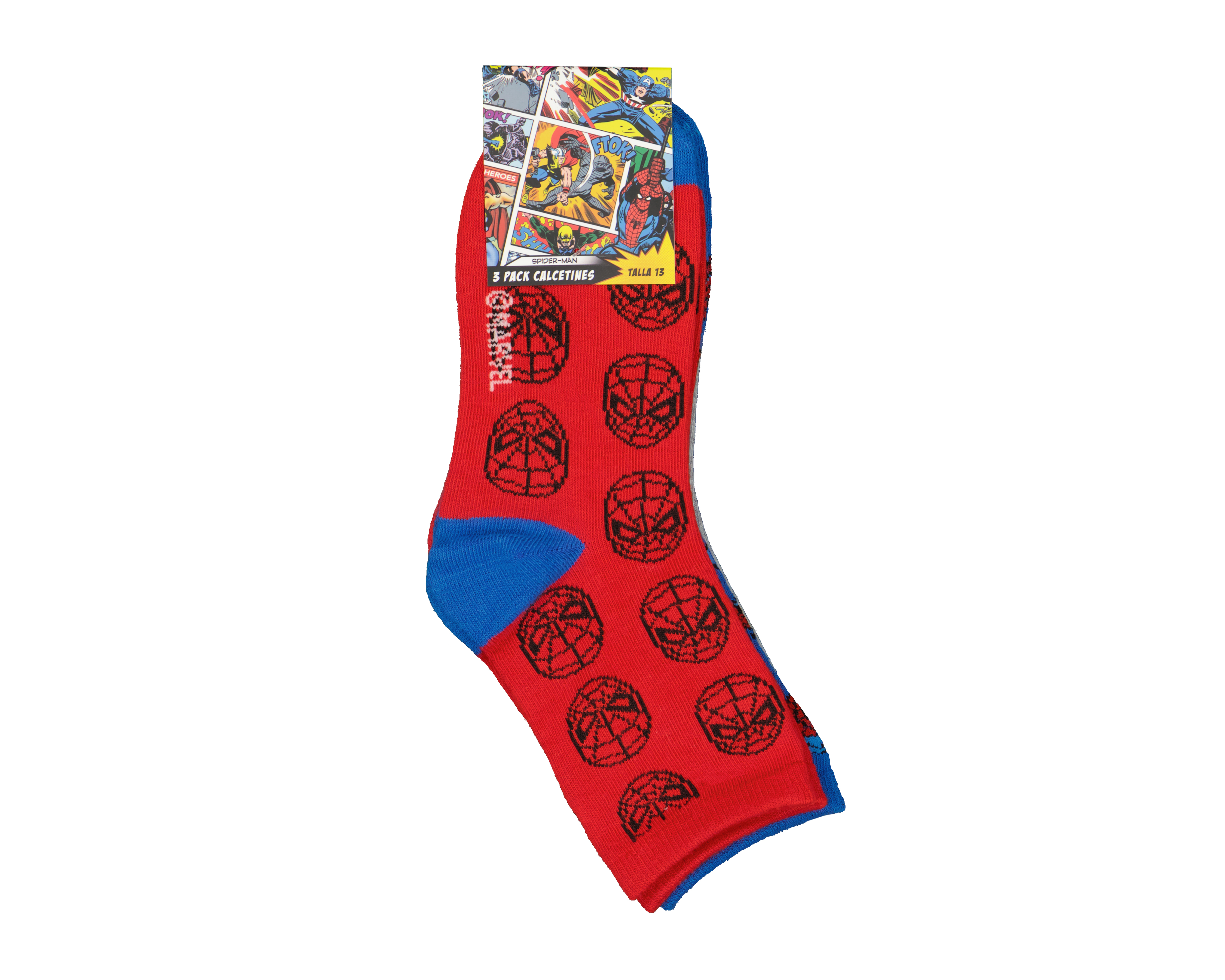 Foto 4 pulgar | Foto 3 | Calcetas Largas Marvel Spider-Man para Niño 3 Pares