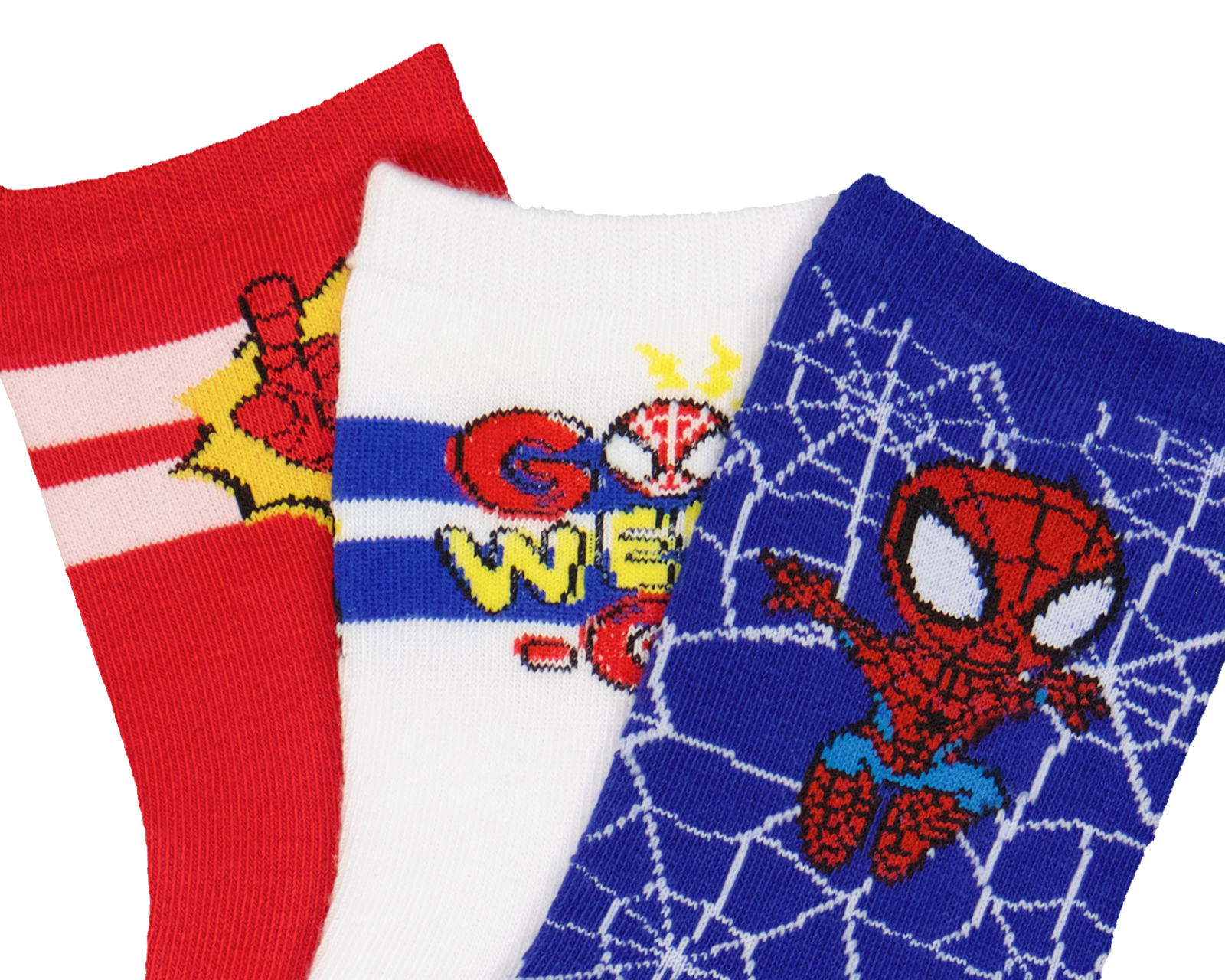 Foto 3 pulgar | Foto 2 | Calcetas Largas Marvel Spider-Man para Niño 3 Pares