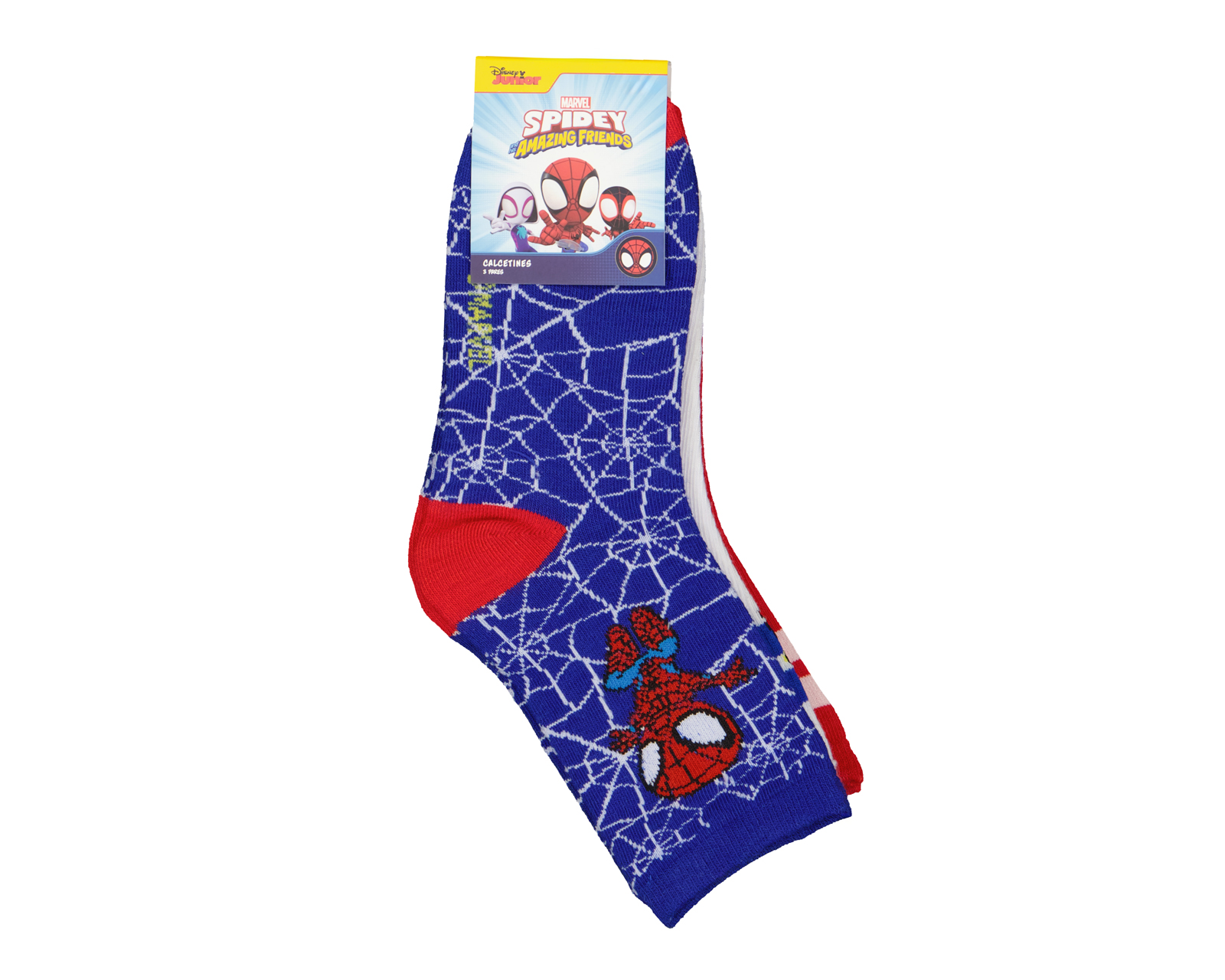Foto 4 pulgar | Foto 3 | Calcetas Largas Marvel Spider-Man para Niño 3 Pares
