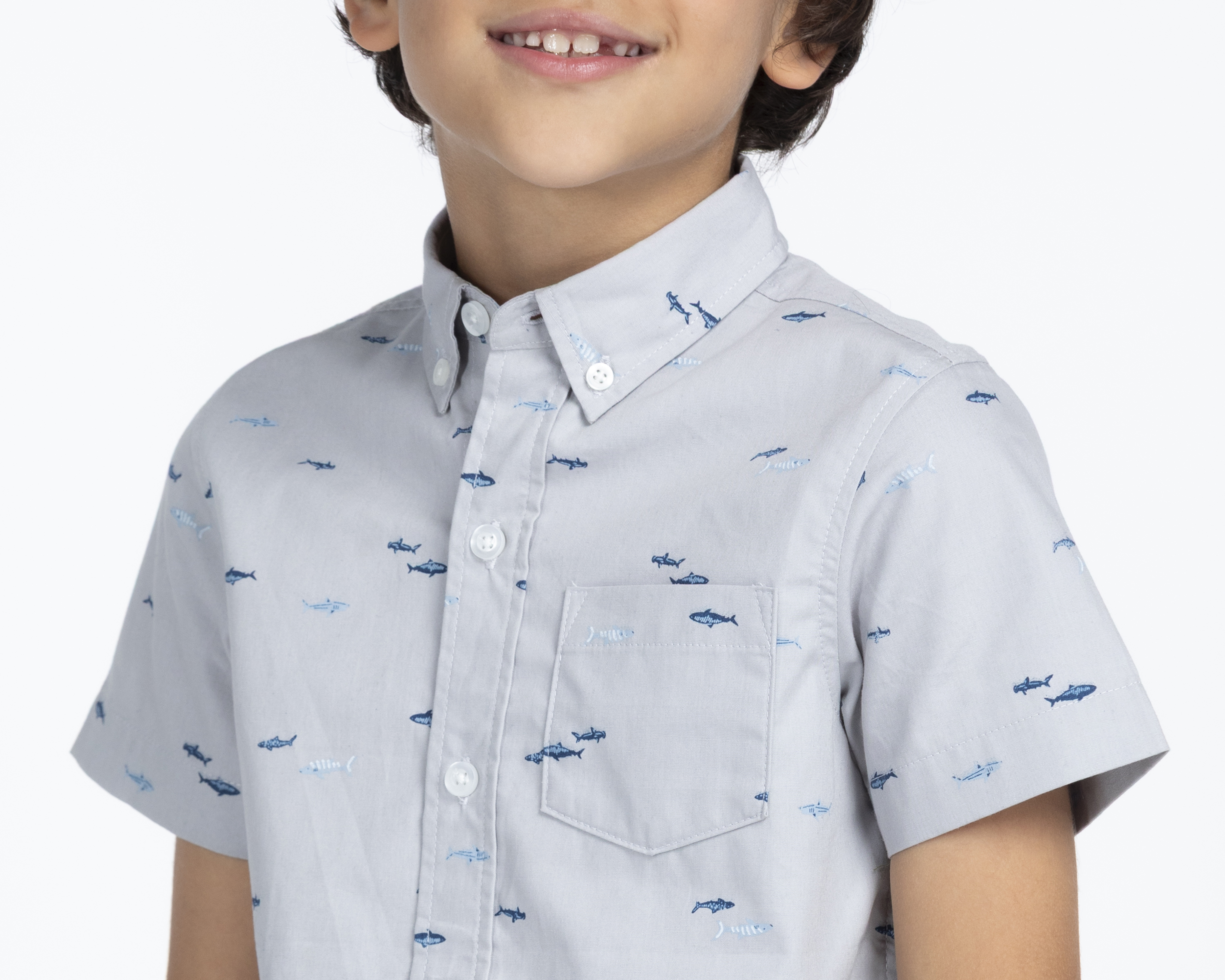 Foto 4 | Foto 4 | Camisa de Cuello Americano Azul Refill para Niño