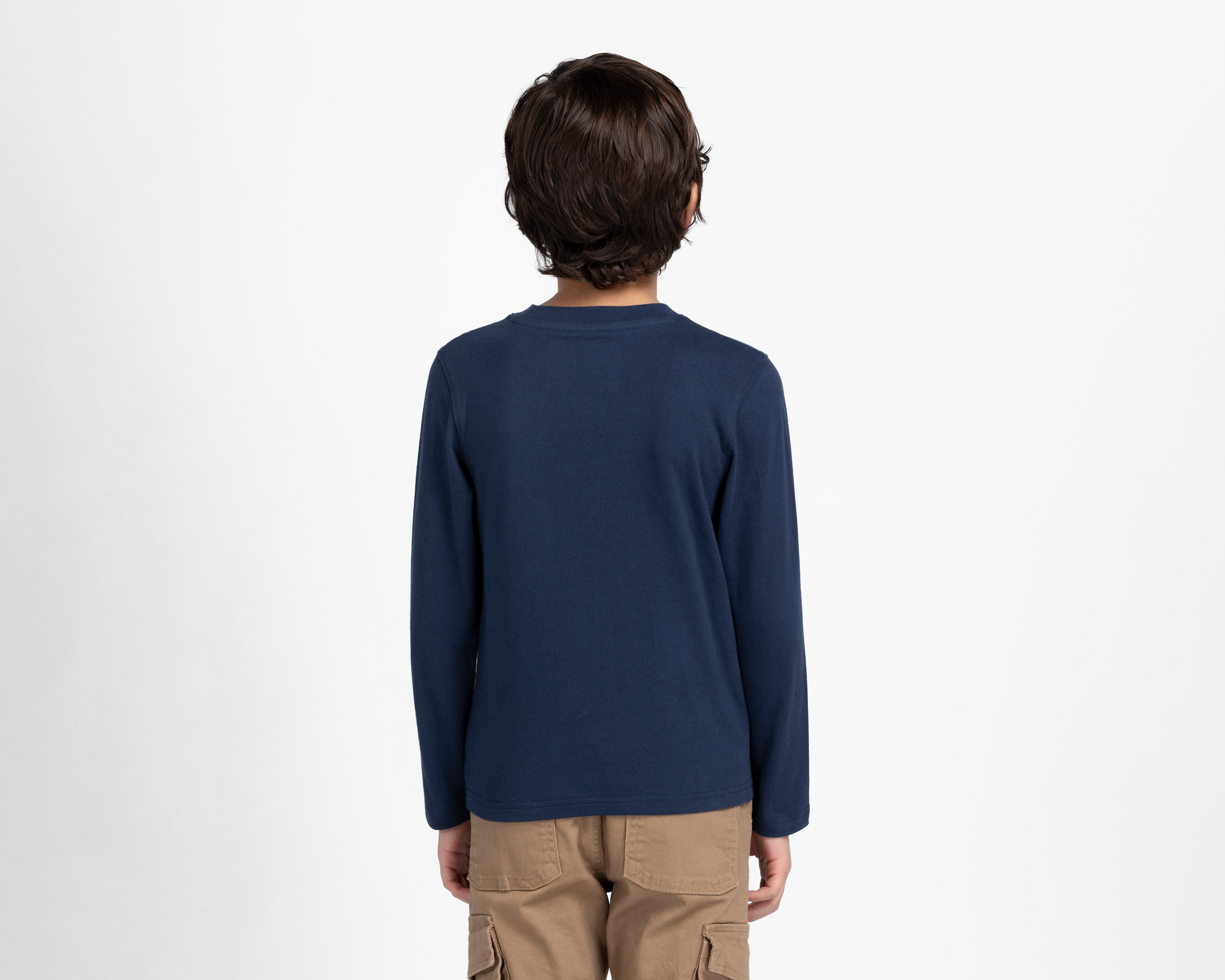 Foto 4 pulgar | Foto 3 | Playera Manga Larga Azul Refill para Niño