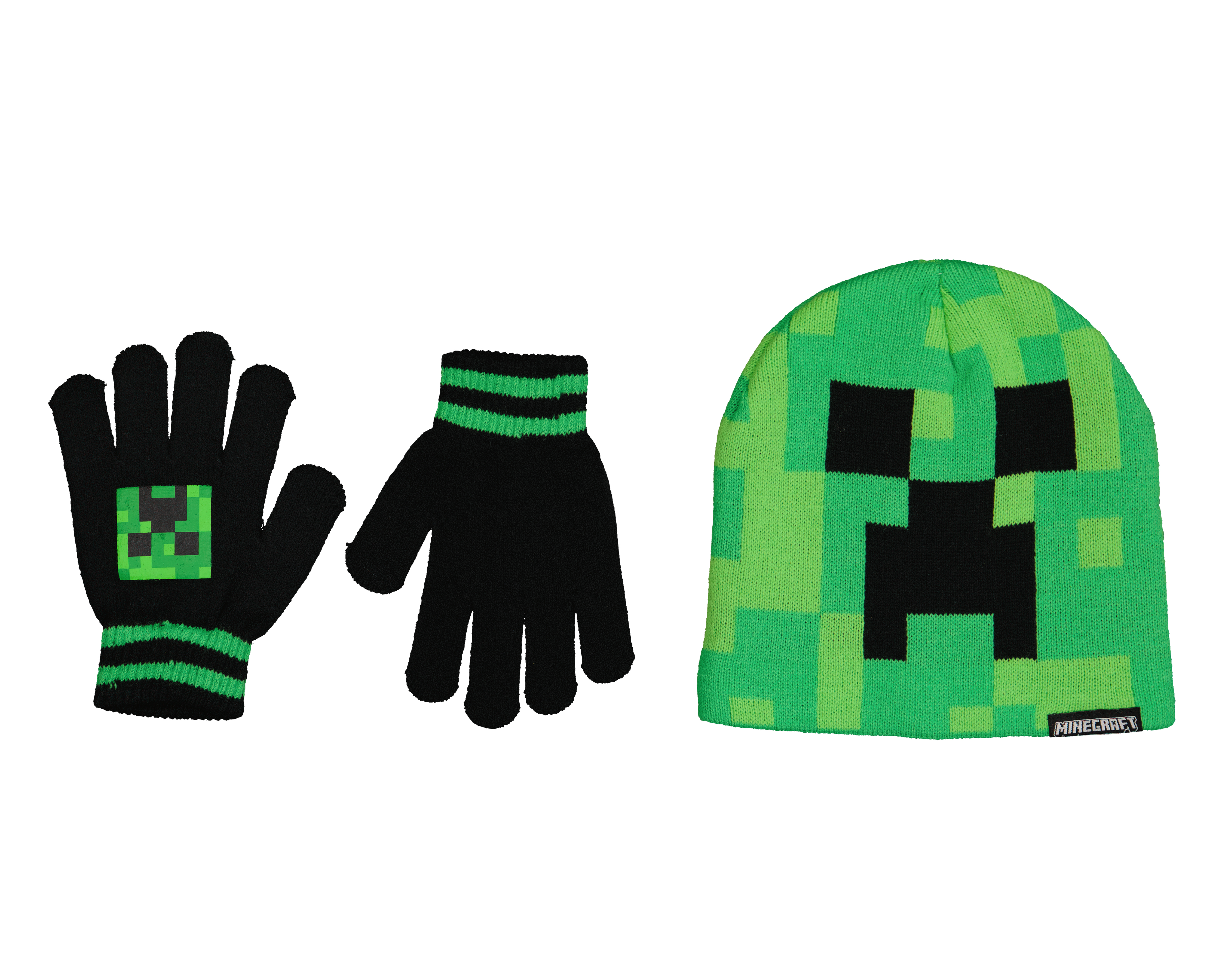 Foto 2 pulgar | Foto 1 | Gorro y Guantes Minecraft para Niño