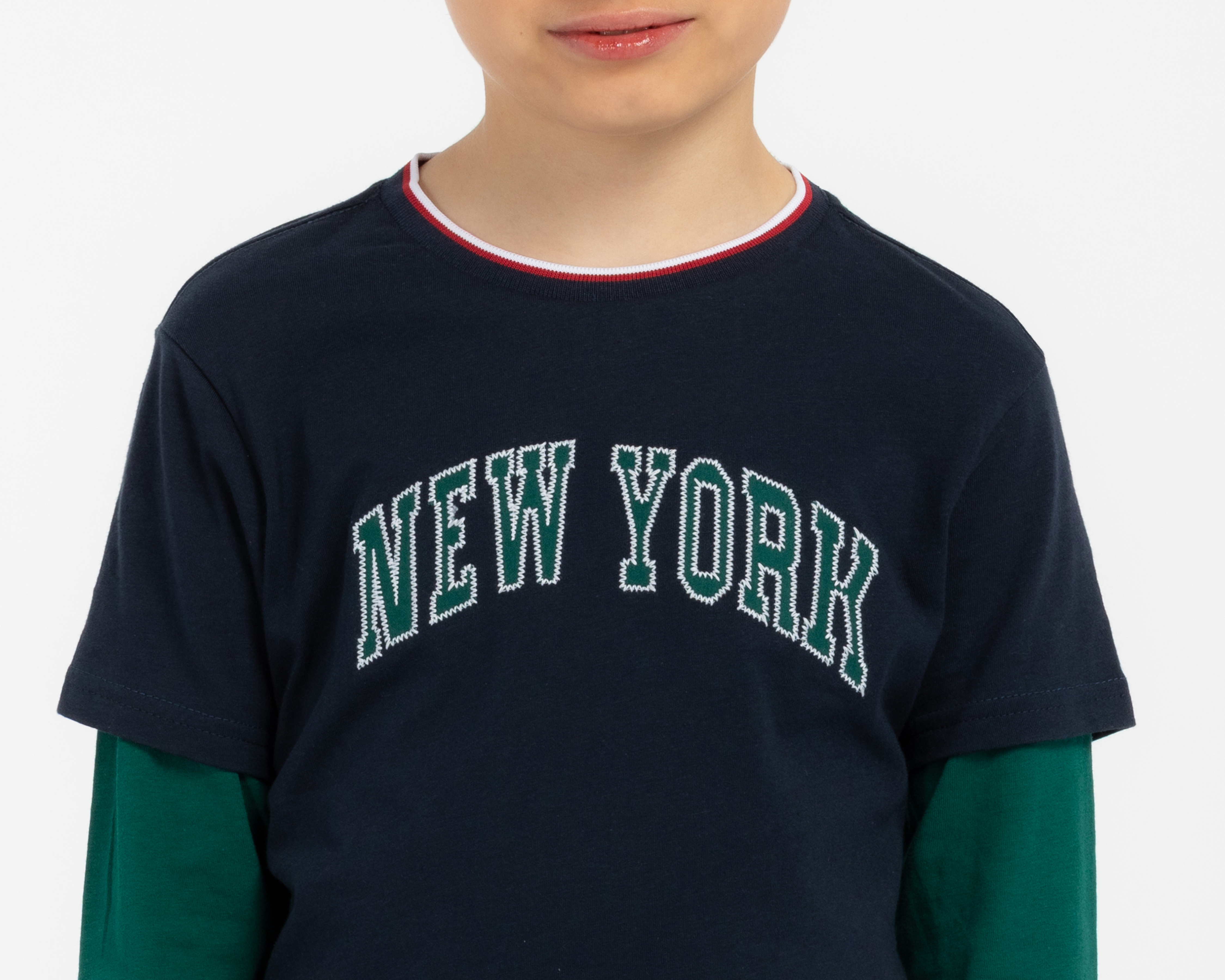 Foto 4 | Foto 4 | Playera Manga Larga Cuello Redondo Azul Refill para Niño