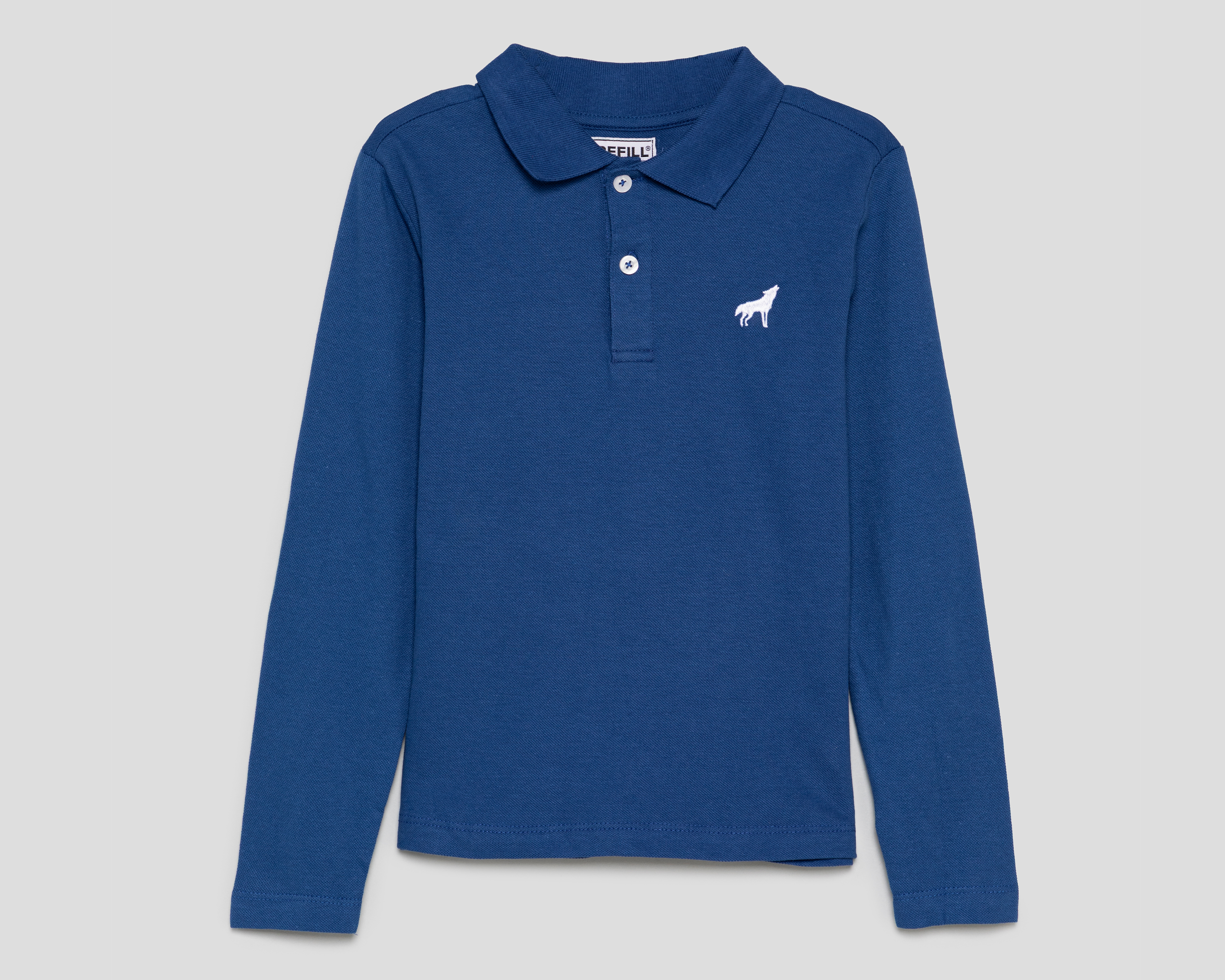 Foto 1 | Foto 1 | Playera Polo Refill Manga Larga Azul para Niño