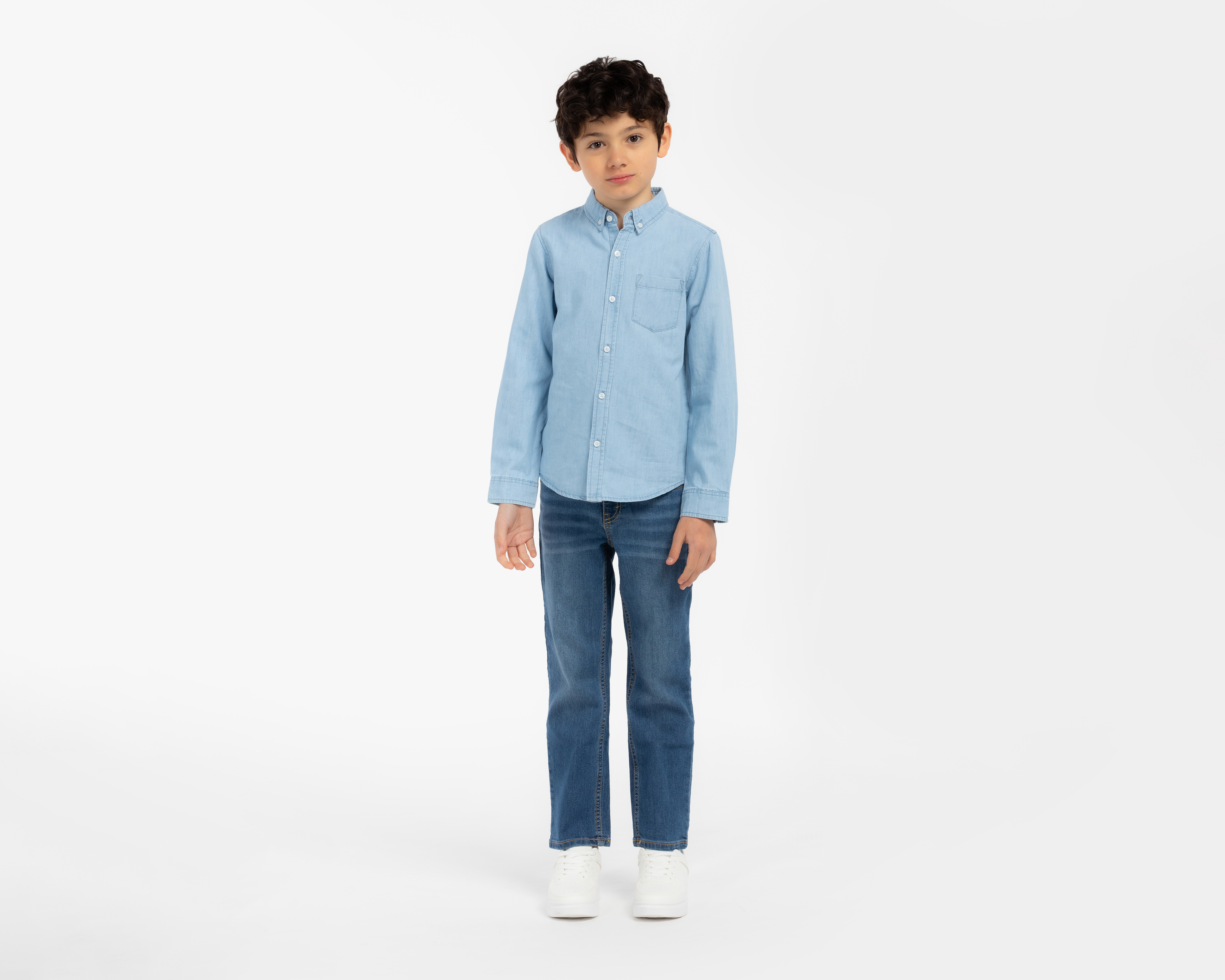 Foto 3 pulgar | Foto 2 | Camisa de Manga Larga Azul Refill para Niño