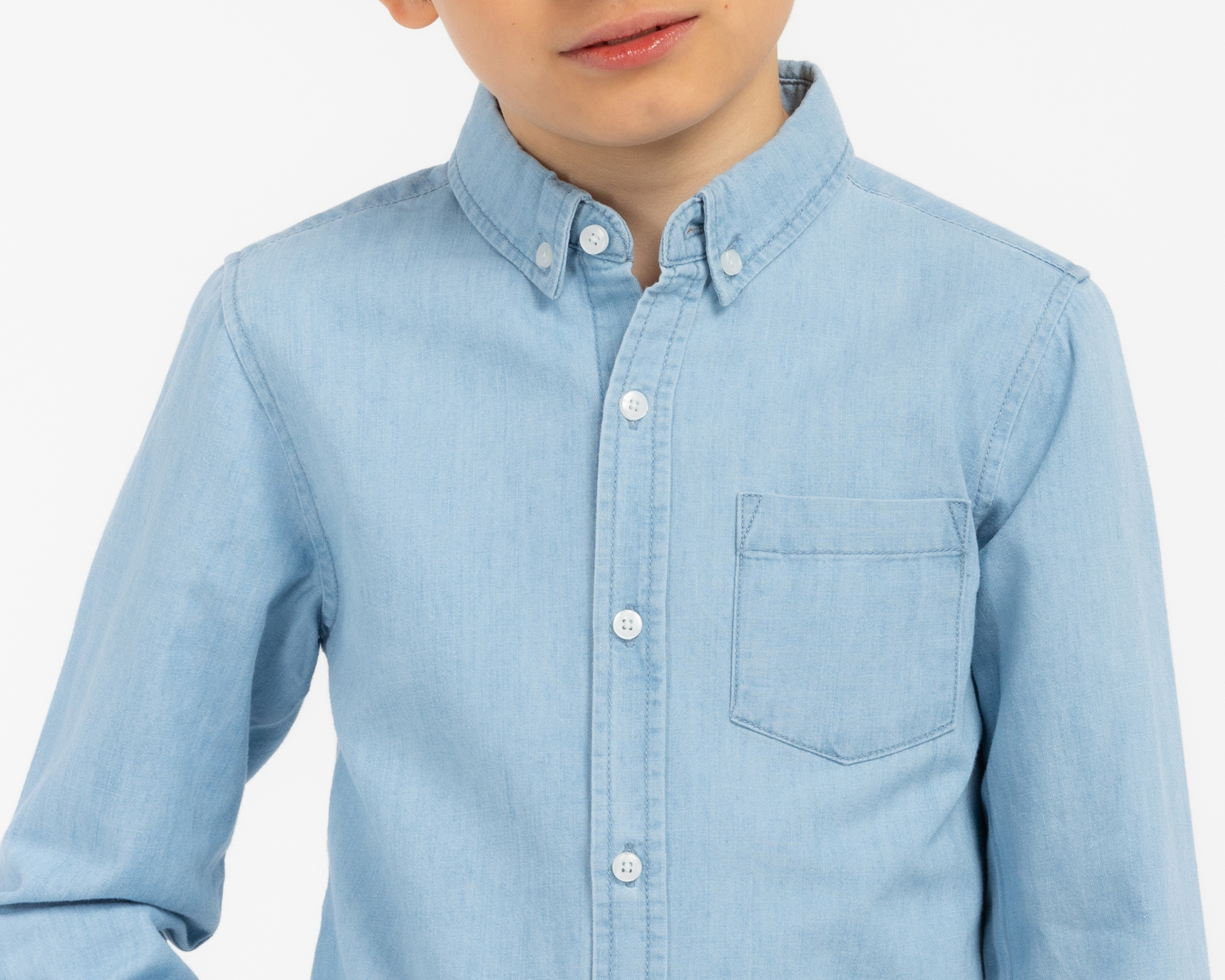 Foto 4 | Foto 4 | Camisa de Manga Larga Azul Refill para Niño