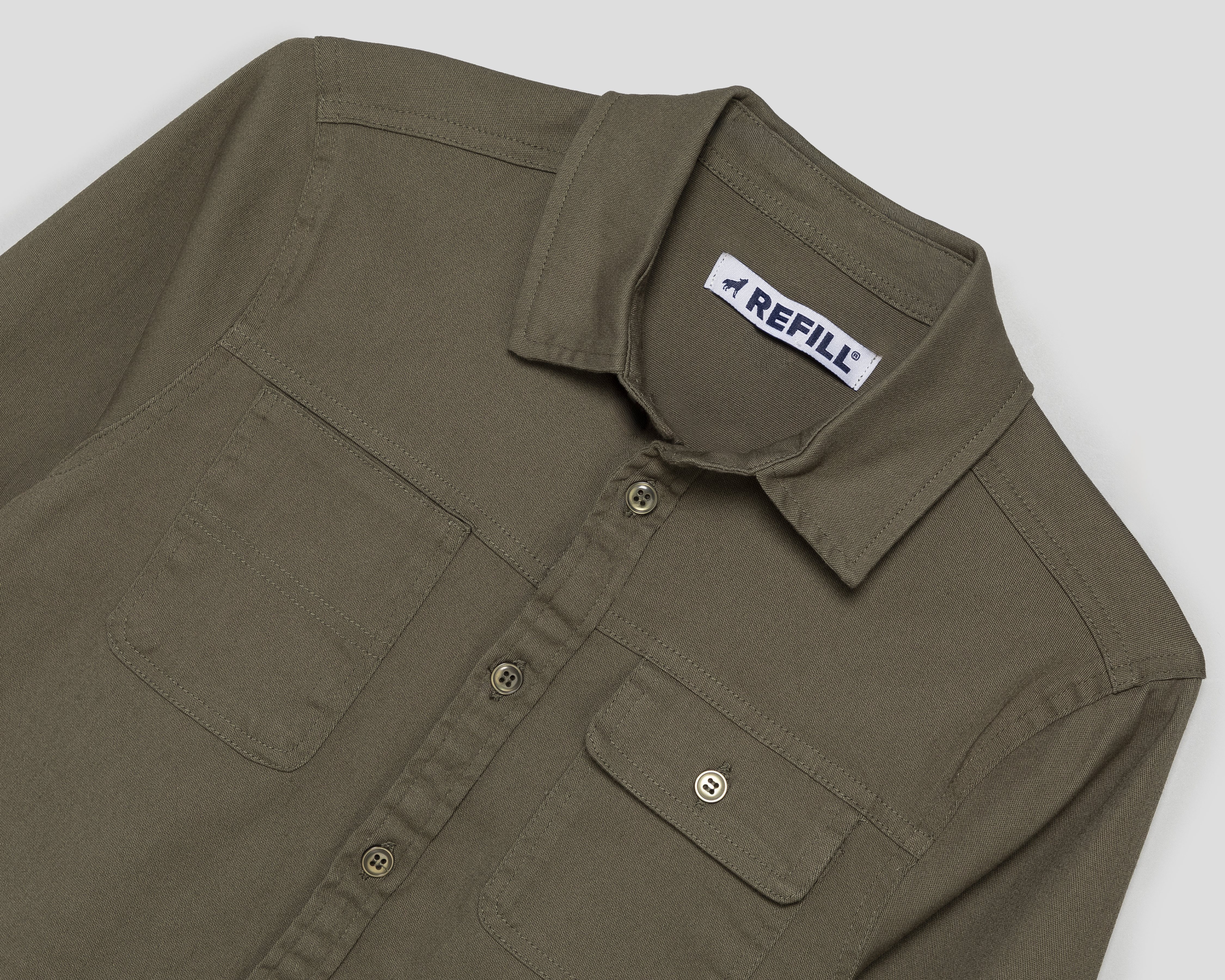 Foto 4 pulgar | Foto 3 | Camisa de Manga Larga Verde Refill para Niño